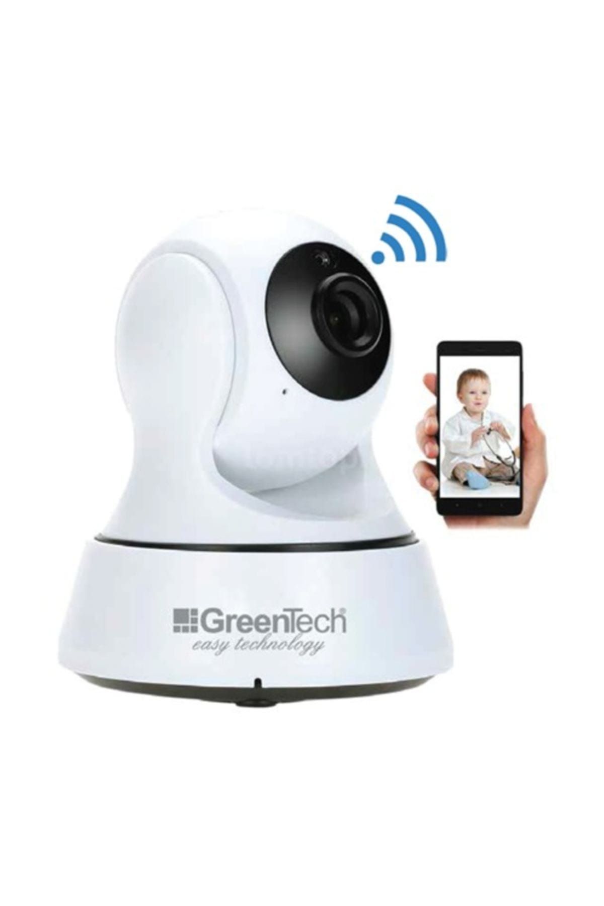Greentech GT-IP23HD Hareketli Kablosuz Gece Görüşlü Bebek Kamerası