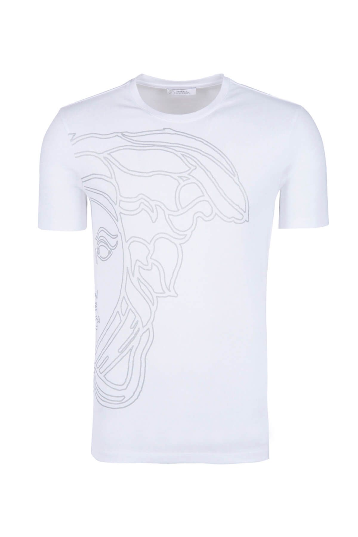 Versace Erkek Beyaz T-Shirt Vj00366 V800683S V7001