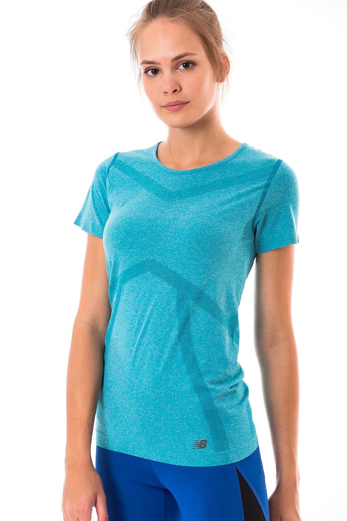 New Balance Kadın Mavi T-Shirt - WT63811-DSY