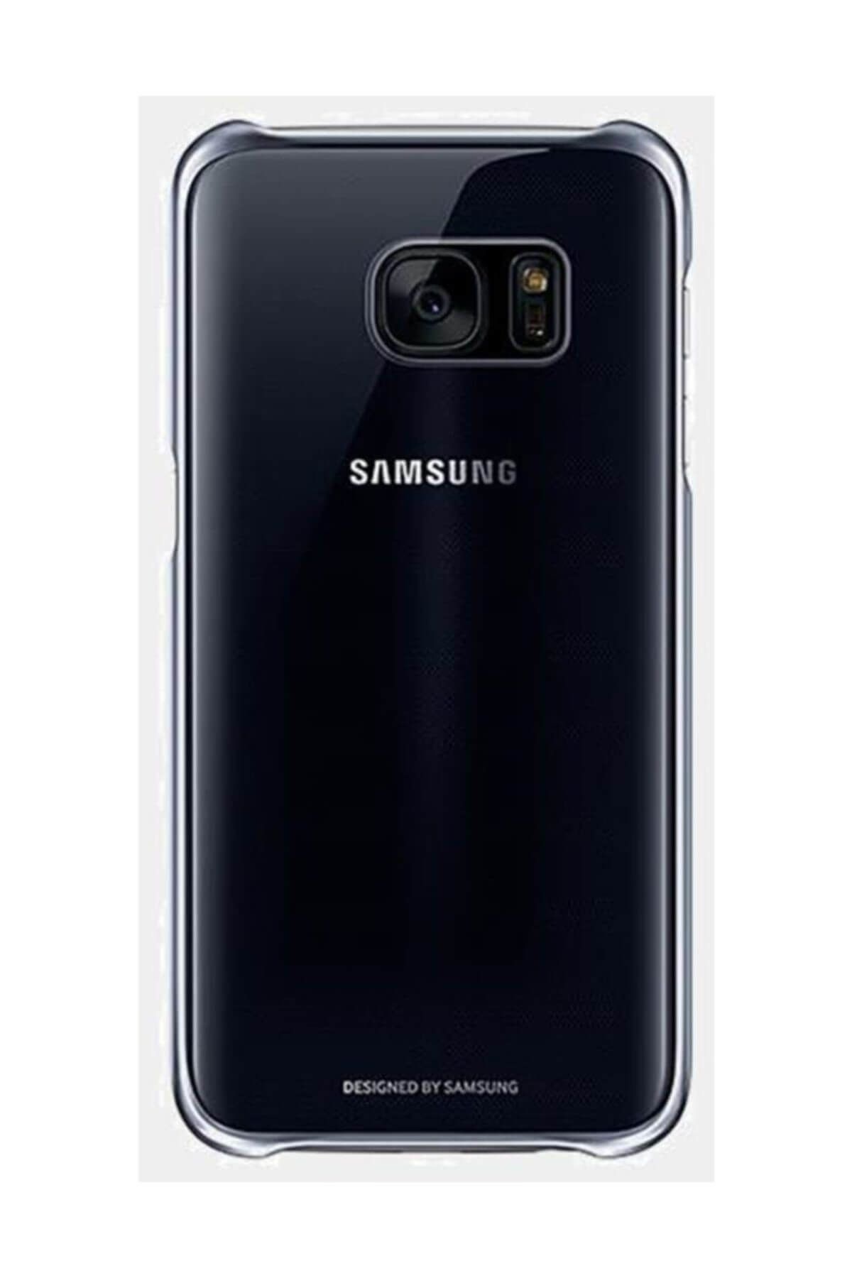 Samsung Galaxy S7 Koruyucu Şeffaf Arka Kapak (Siyah)