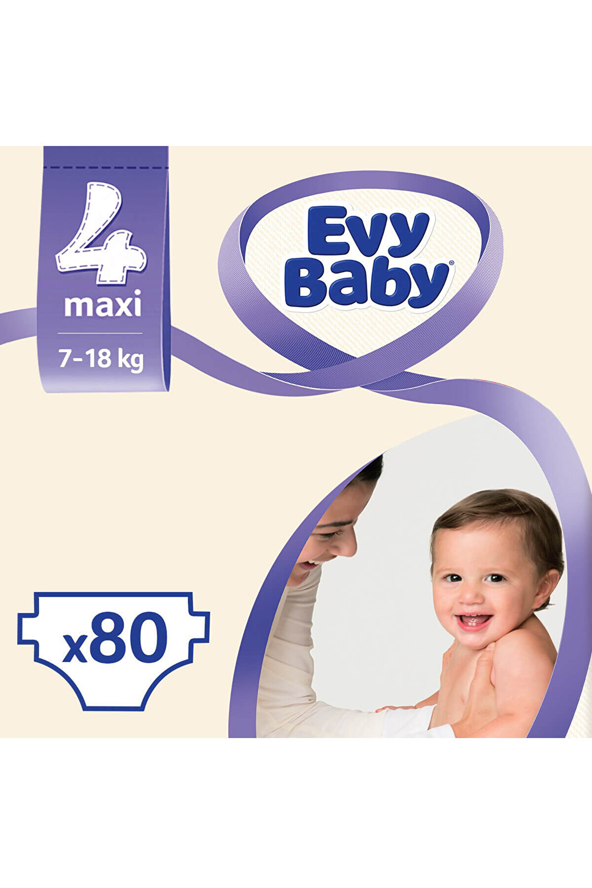 Evy Baby Bebek Bezi 4 Beden Maxi Süper Fırsat Paketi 80 Adet