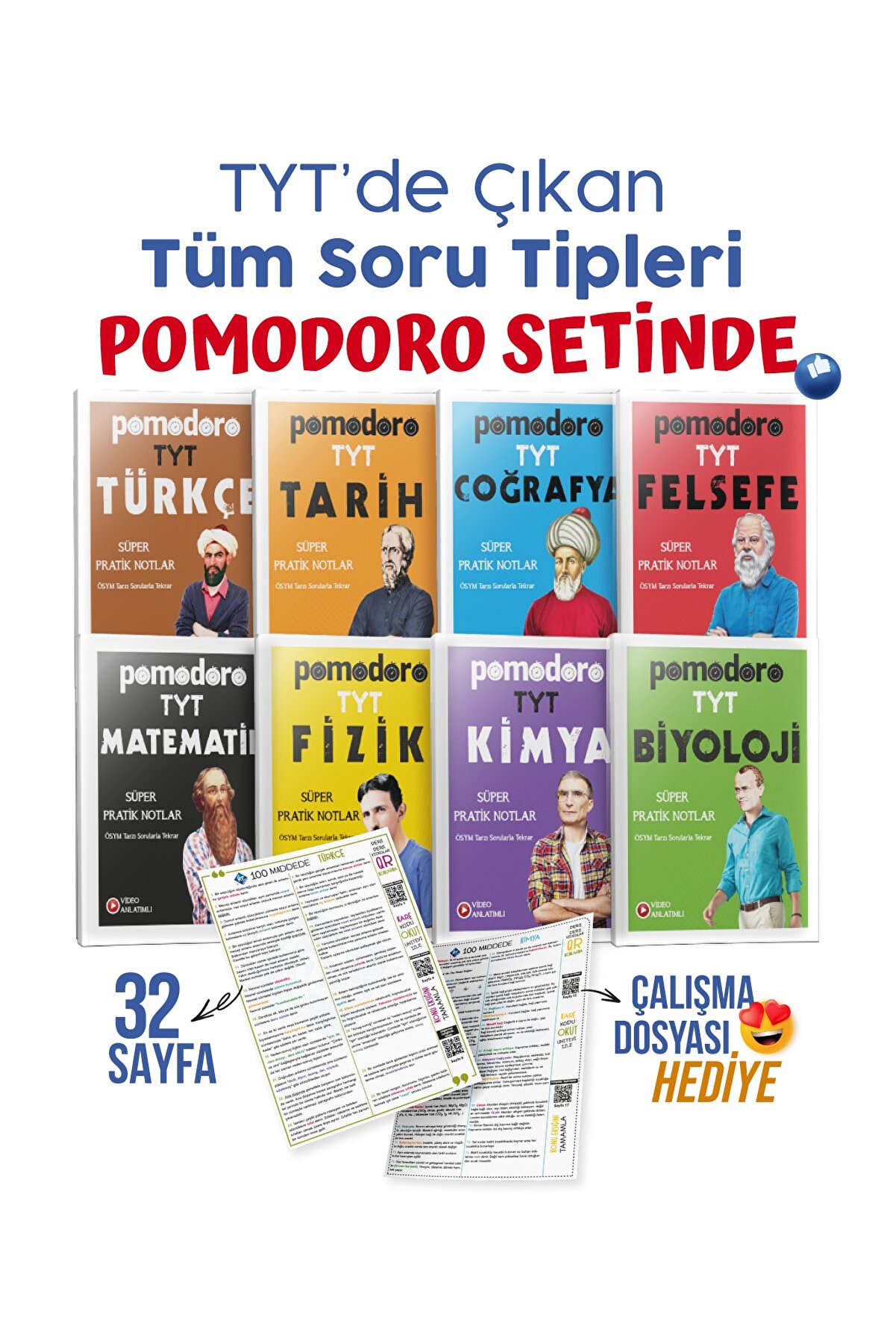 Pomodoro Yayınları TYT Konu Anlatımlı Soru Bankası TYT Fasikülleri Kamp Kitabı Tekrar Föy Hediyeli