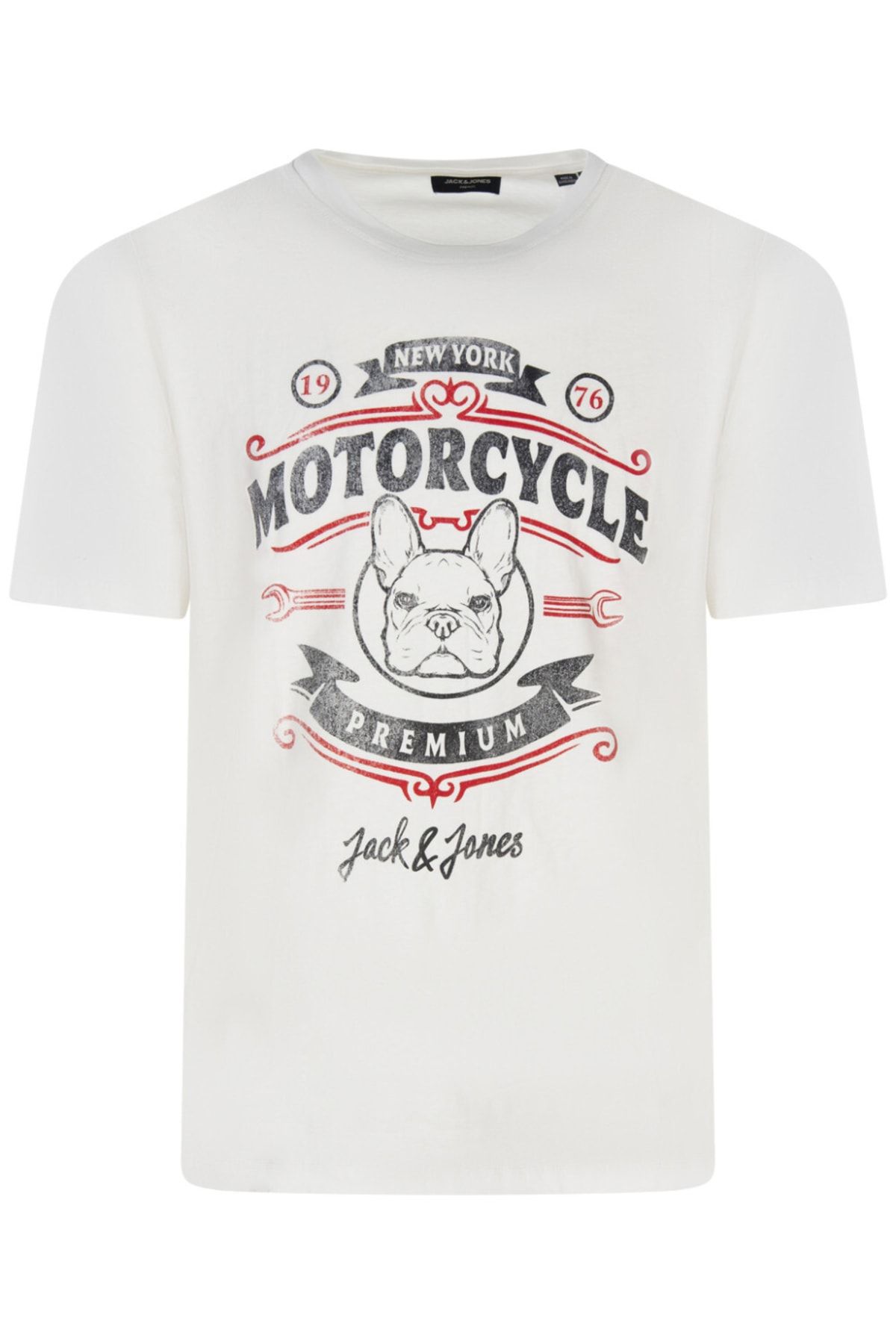 Jack & Jones Erkek Motorcycle Bulldog T-shirt - 12228947