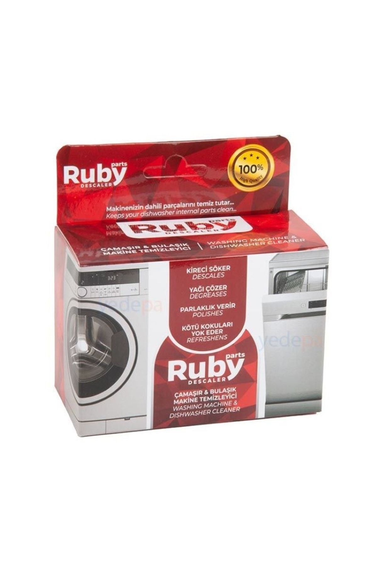 Ruby Çamaşır ve Bulaşık Makinası Temizleyici 5 Paket