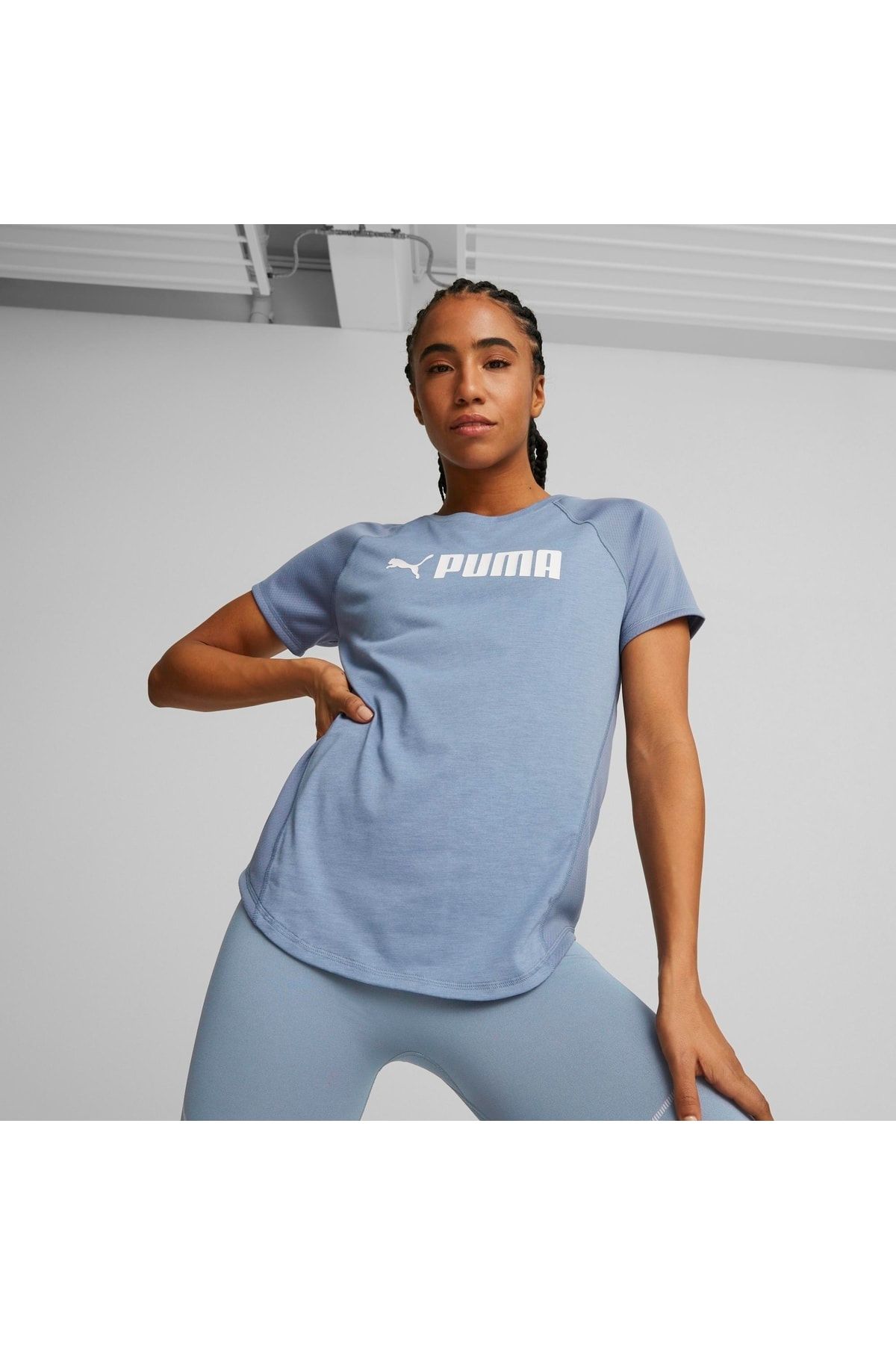 Puma Fit Logo Tee Filtered Ash Kadın Performans T-shirt