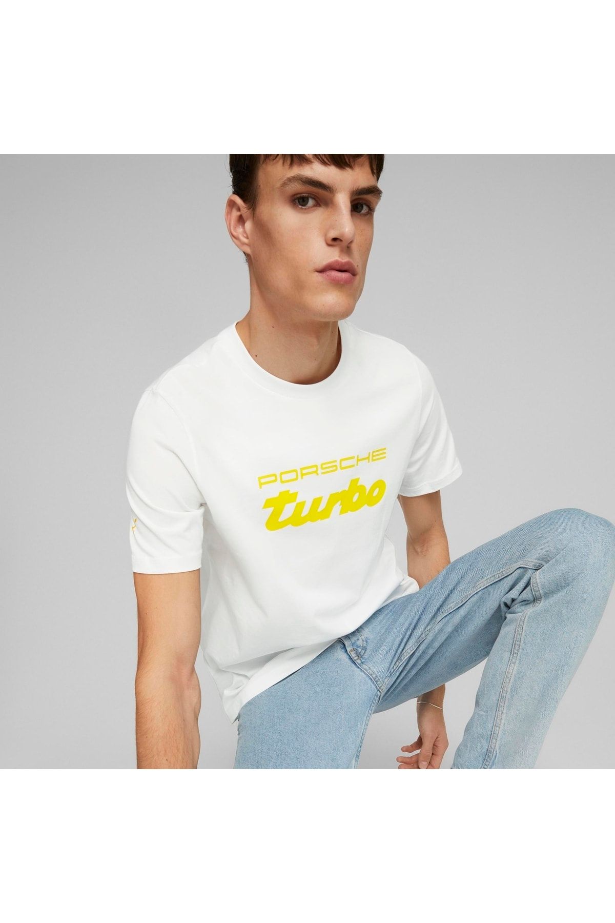 Puma Pl Logo Tee Beyaz Erkek/unisex T-shirt