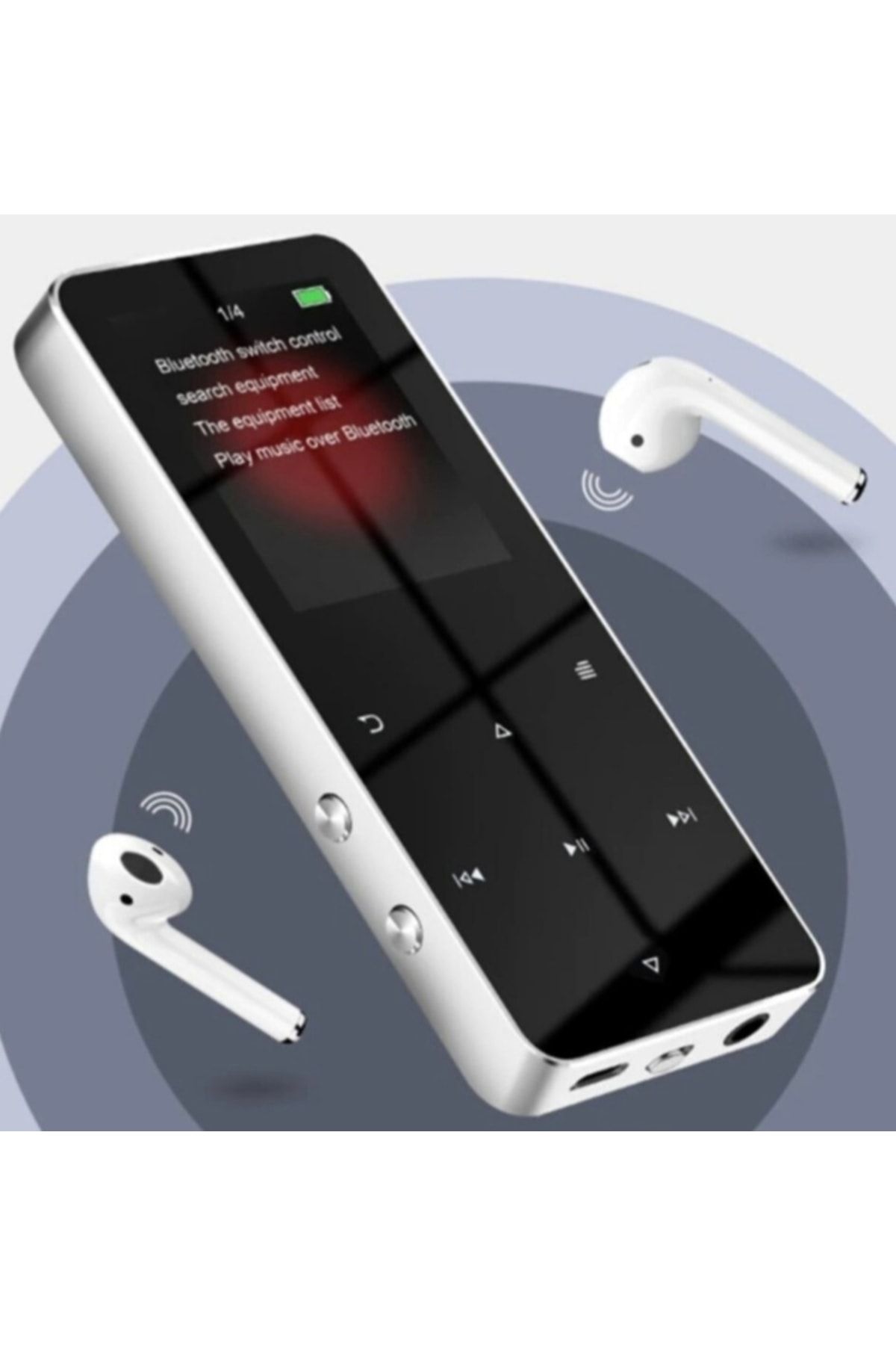 JUNGLEE Bluetooth Lu Mp3 Mp4 Çalar Fm Radyolu Şarjlı Mp4 Player Dahili Hoparlör 8gb Hafızalı Ses Kaydı