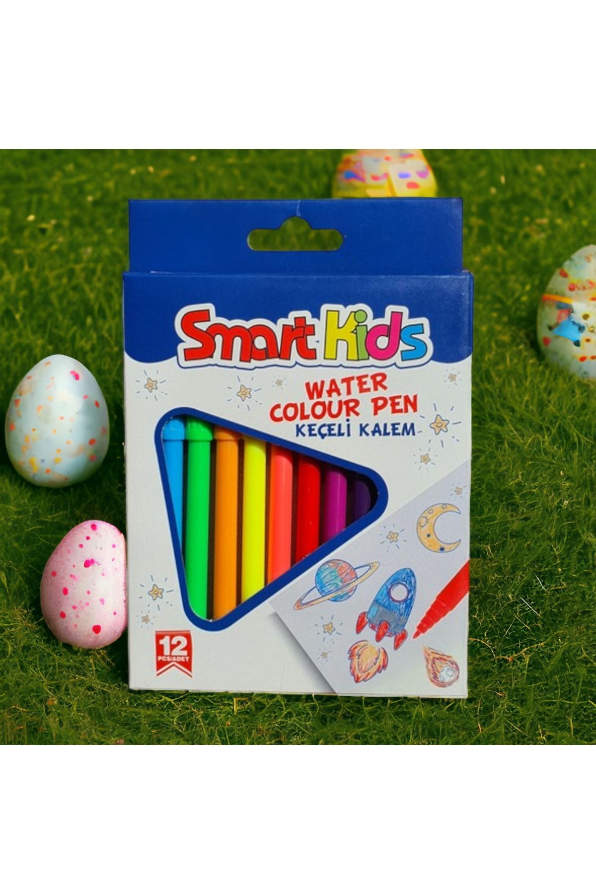 SEYFİKİRTASİYE Smart Kids 12 Renk Keçeli Boyama Kalemleri 1 Mm Uç