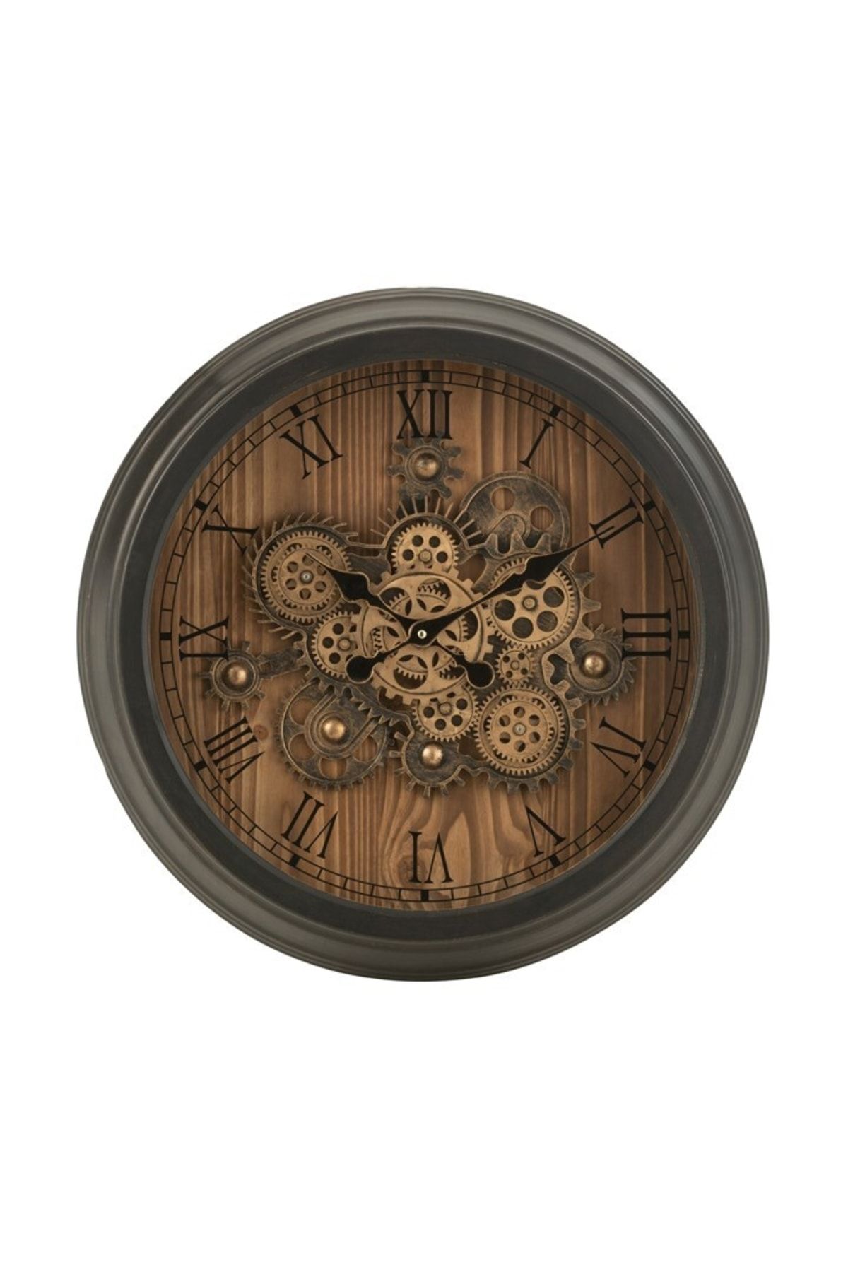 Laromita Decoration Romen Rakamlı Çarklı Saat / S