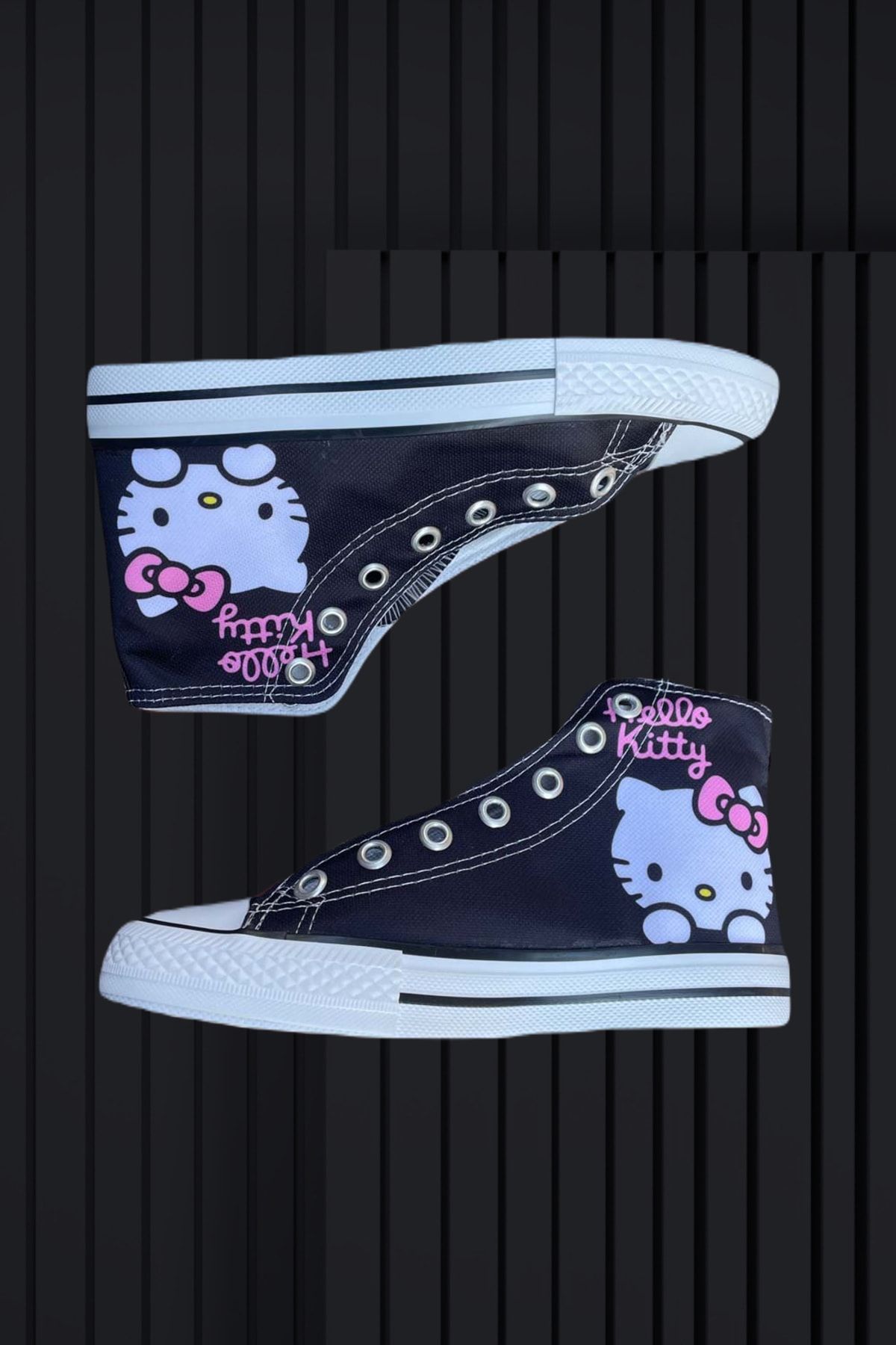 Köstebek Hello Kitty Uzun Kanvas Ayakkabı