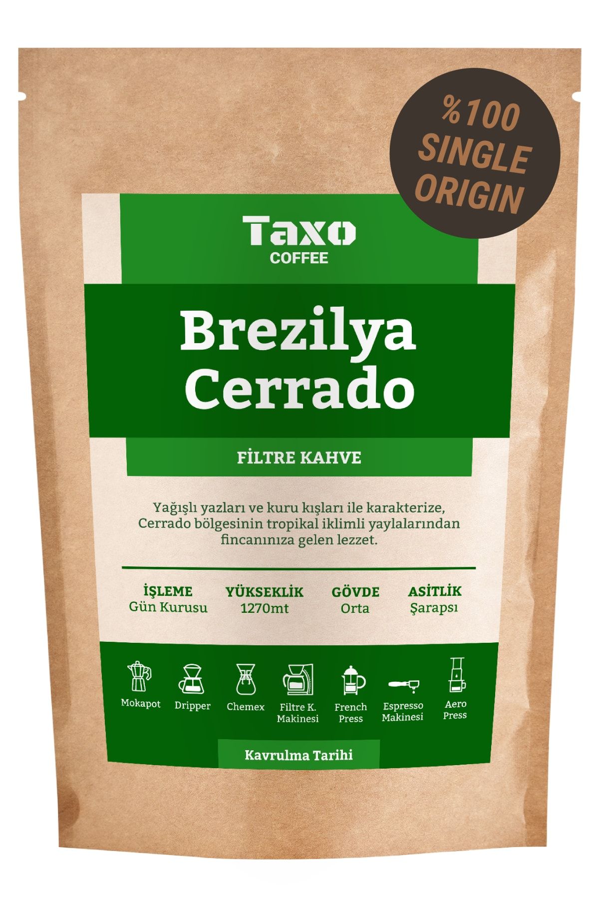 Taxo Coffee Brasil Cerrado Filtre Kahve 200gr