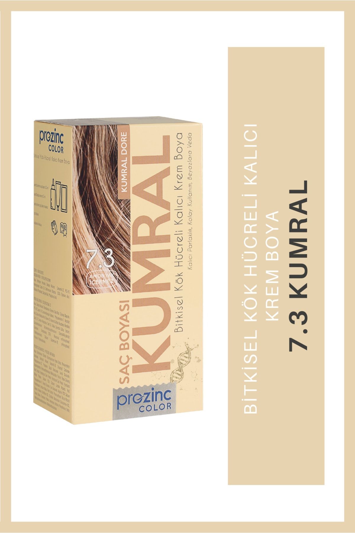 Prozinc Color 7.3 Kumral - Amonyaksız Bitkisel Kalıcı Saç Boyası