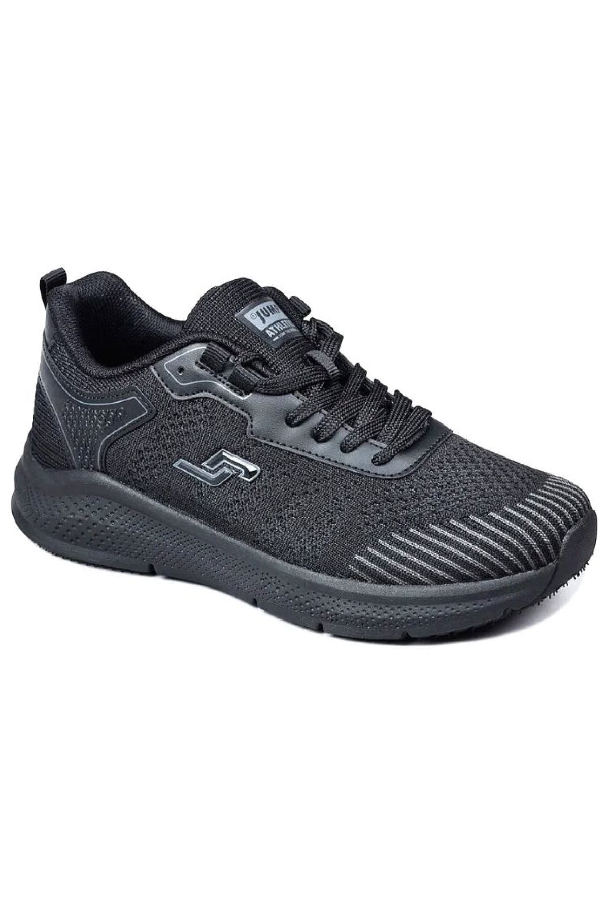 Jump 28082 Siyah Bağcıklı Triko Comfort Taban Ultra Hafif Unisex Spor Ayakkabı