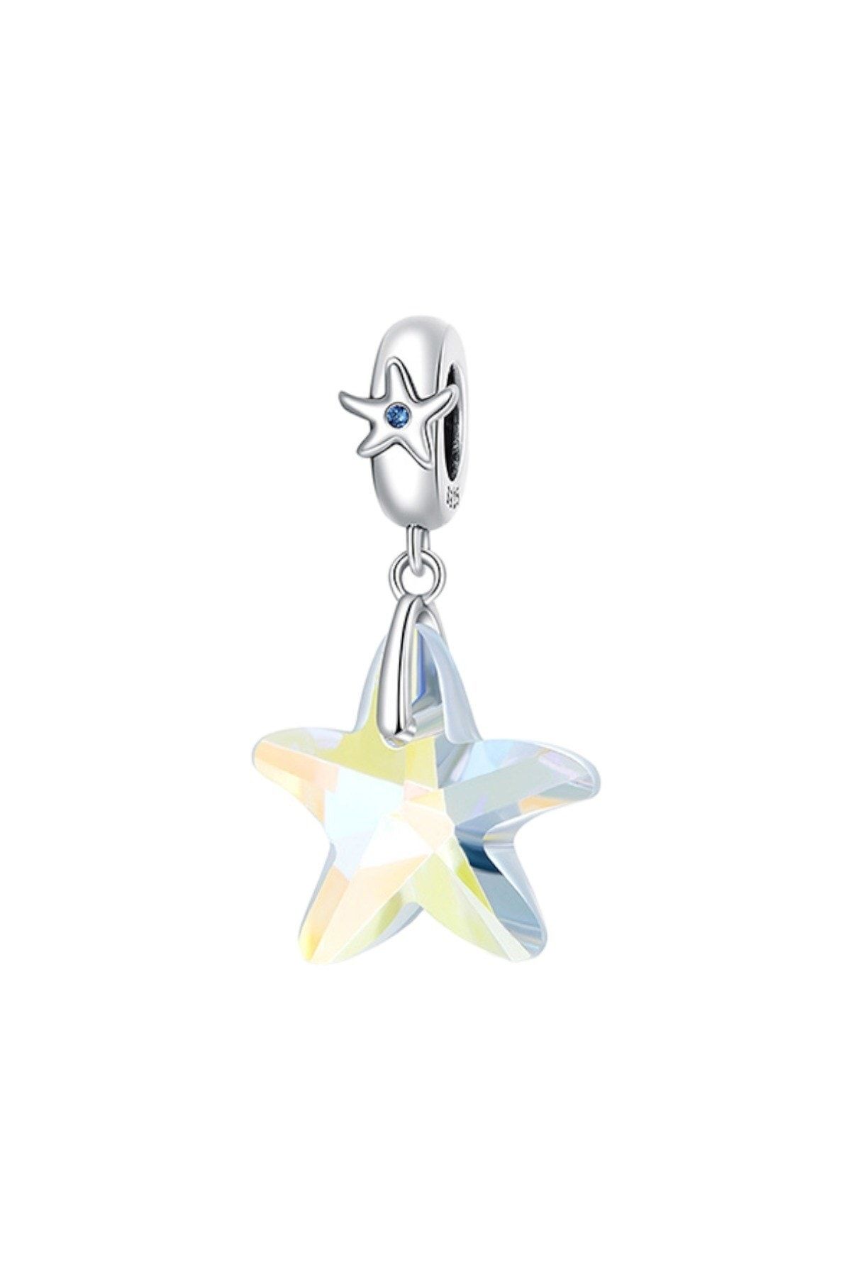 Dumledo Kristal Deniz Yıldızı Charm | 925 Ayar Gümüş