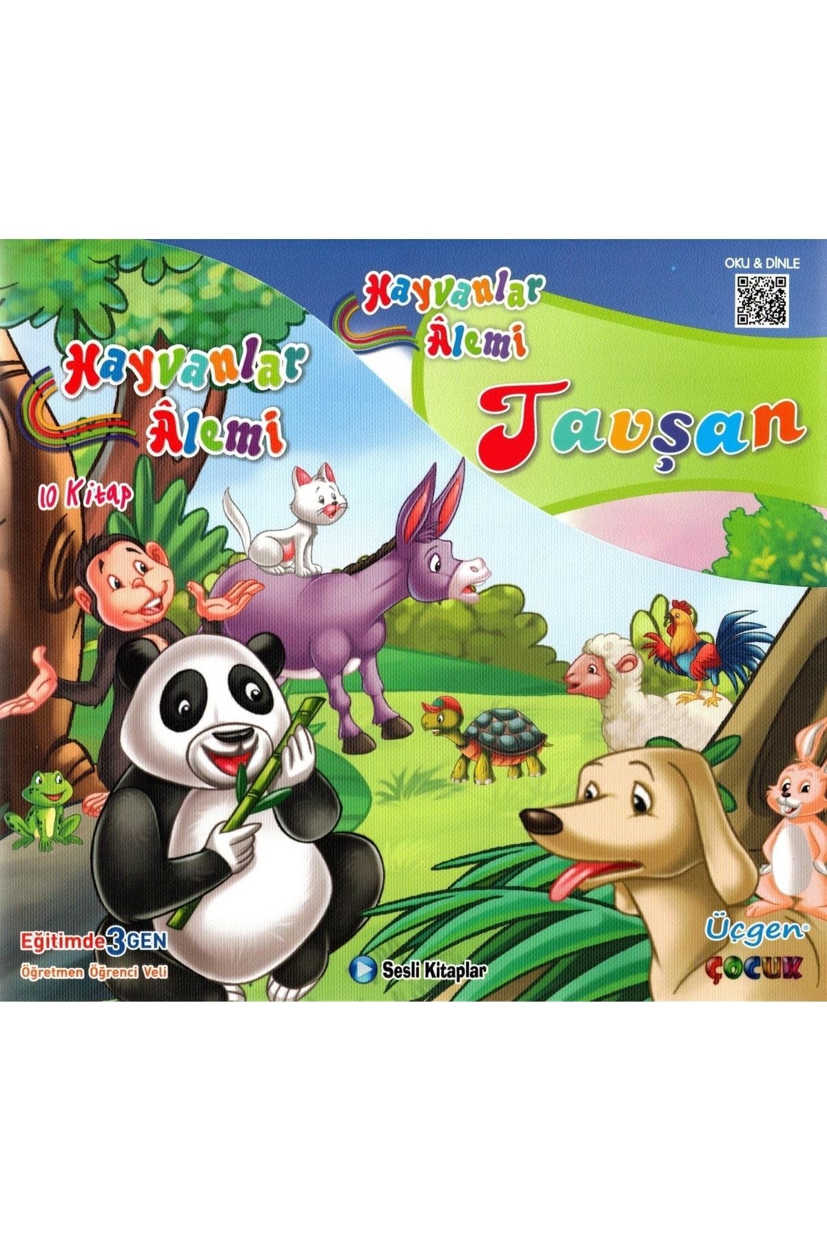 Üçgen Yayıncılık 1. Sınıf Sesli Hikaye Okuma Kitabı 10 Kitap Hayvanlar Alemi Üçgen Çocuk
