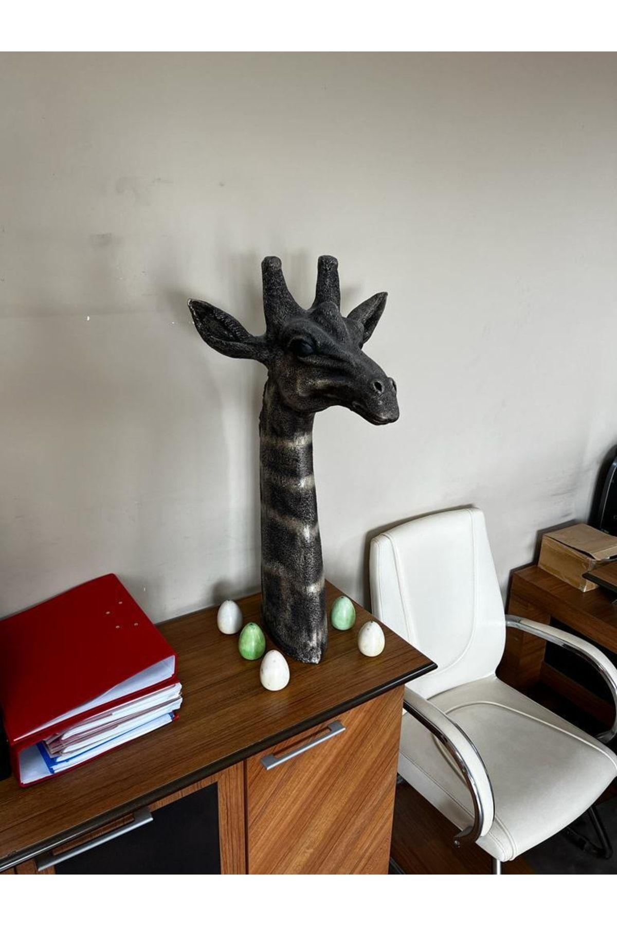 baştuğ şelale Metalik Zürafa Kafası Heykeli Iç-dış Mekan Dekorasyon Ev Dekor Hediyelik Biblo