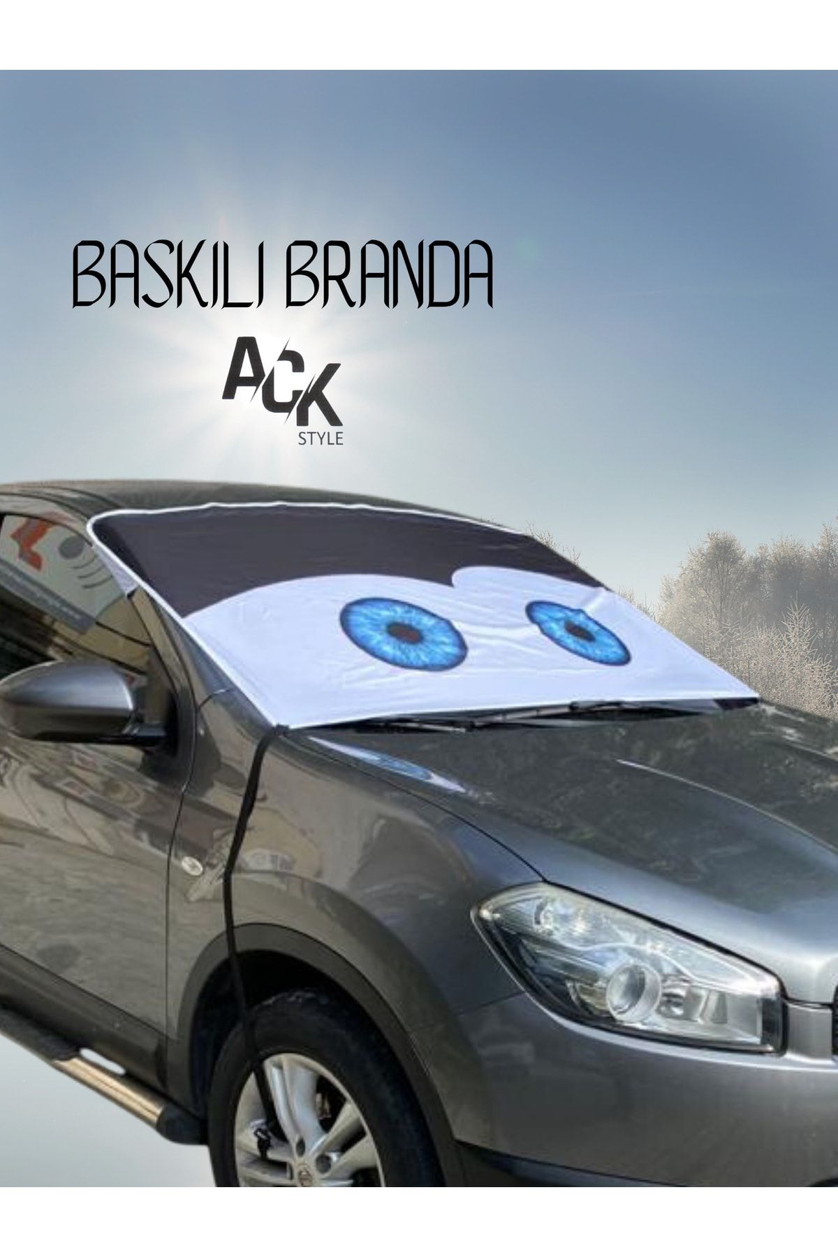 Ankaflex Oto Baskılı Ön Cam Branda Araba Güneşlik