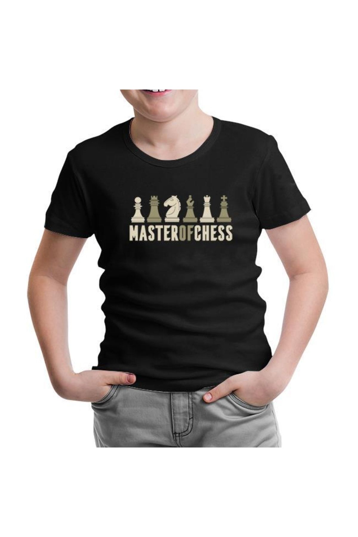 Lord T-Shirt Master Of Chess And Chess Pieces Siyah Çocuk Tshirt