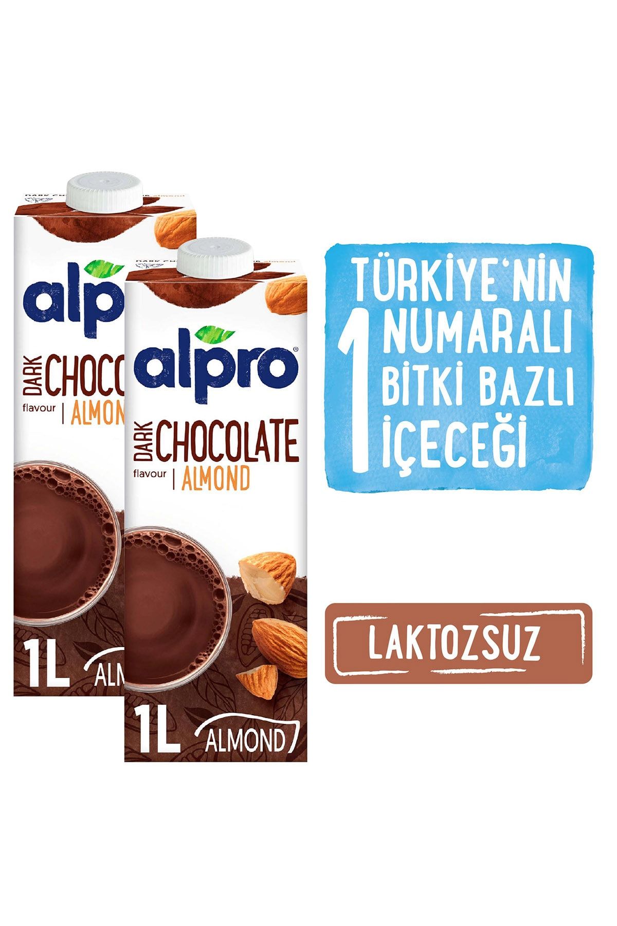 Alpro Bitter Çikolata Badem Içeceği 2x1 L