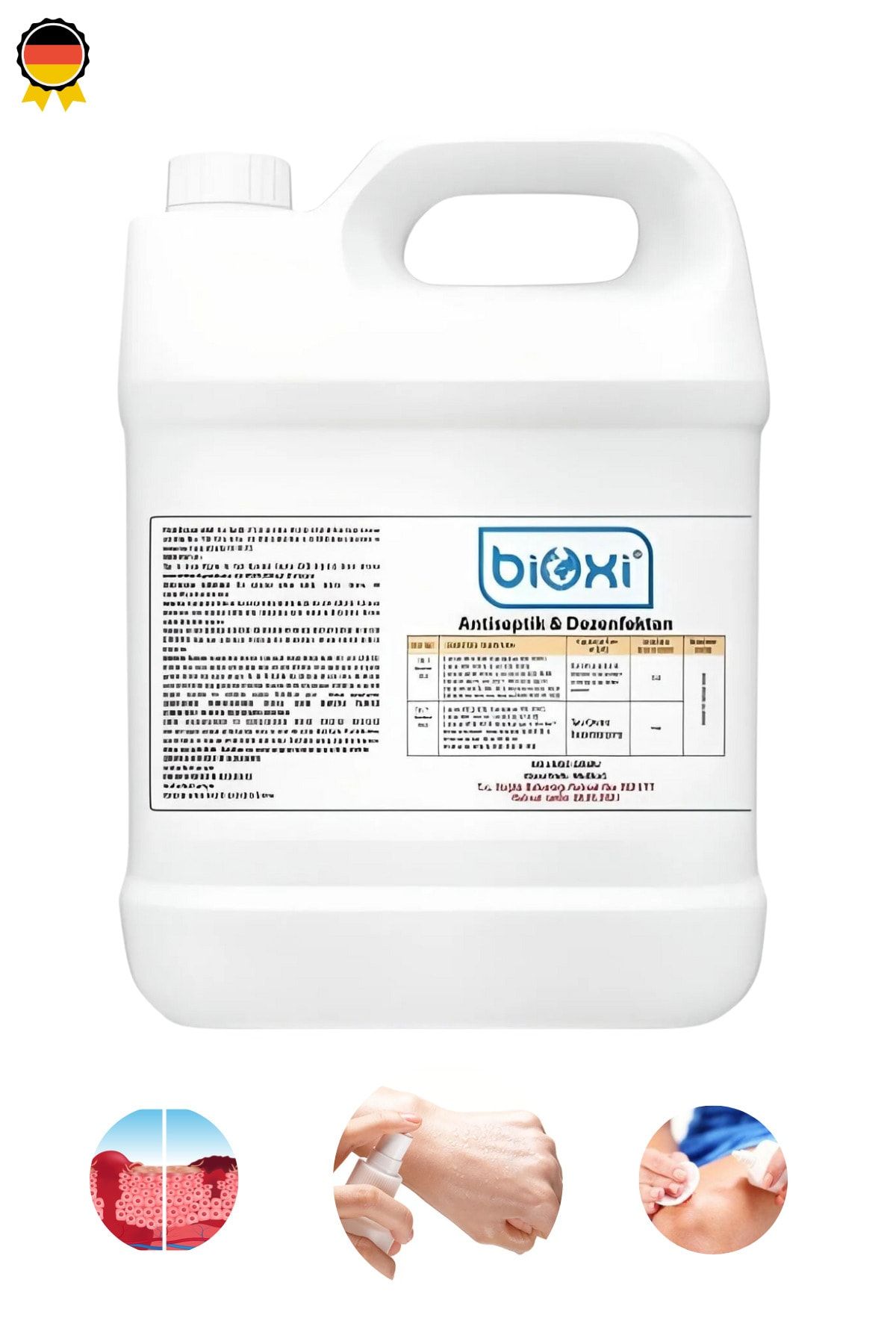 Bioxi Antiseptik & Dezenfektan 5 Lt ( El-cilt Ve Yara Bakım) / Hipokloröz Asit (hocl) Bazlı