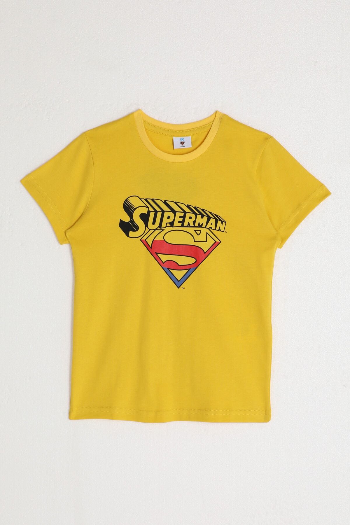 Superman L1581-2 Erkek Çocuk T-Shirt Açık Sarı