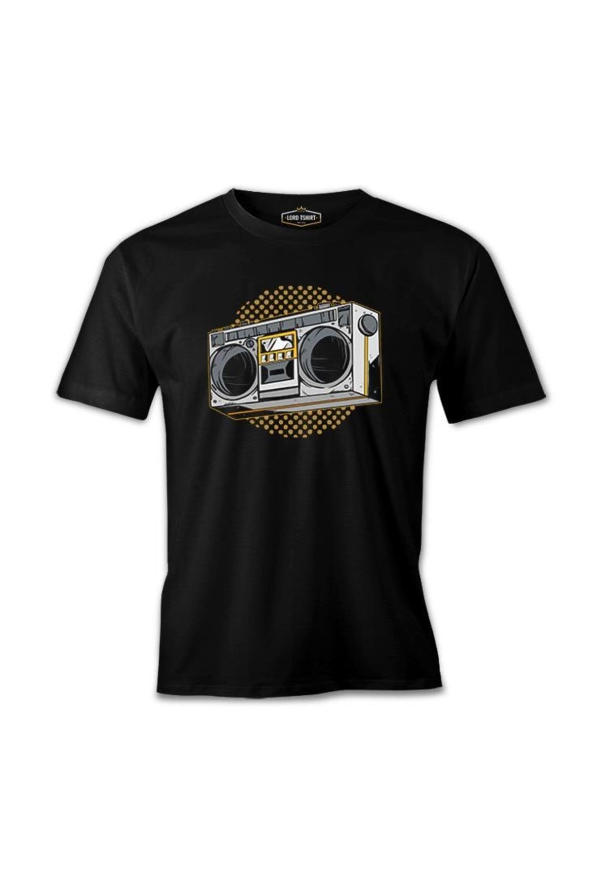 Lord T-Shirt Retro 80's Radio Siyah Erkek Tshirt