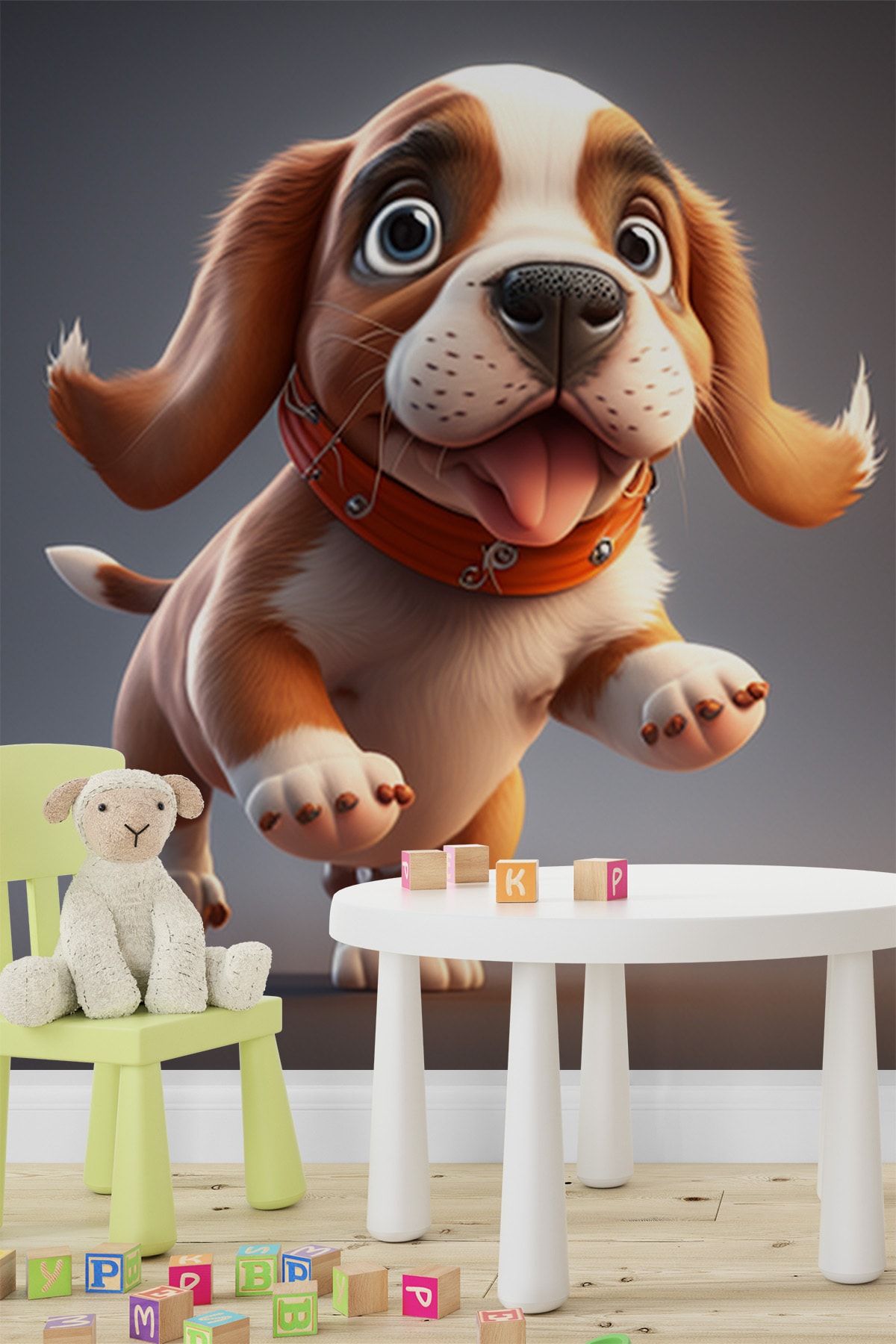 Dekoros Tek Parça 3d Bebek Ve Çocuk Odası Sevimli Yavru Köpek Poster Duvar Kağıtları
