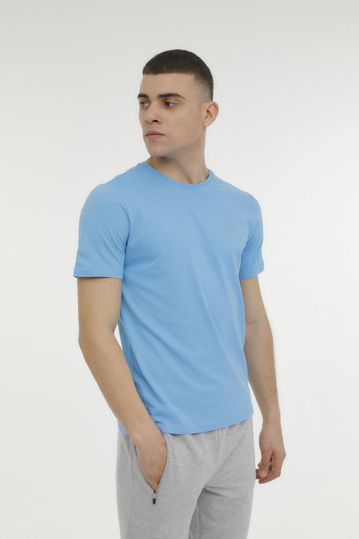 Kinetix M-sn220 Bsc C T-shırt 3fx Mavi Erkek Kısa Kol T-shirt
