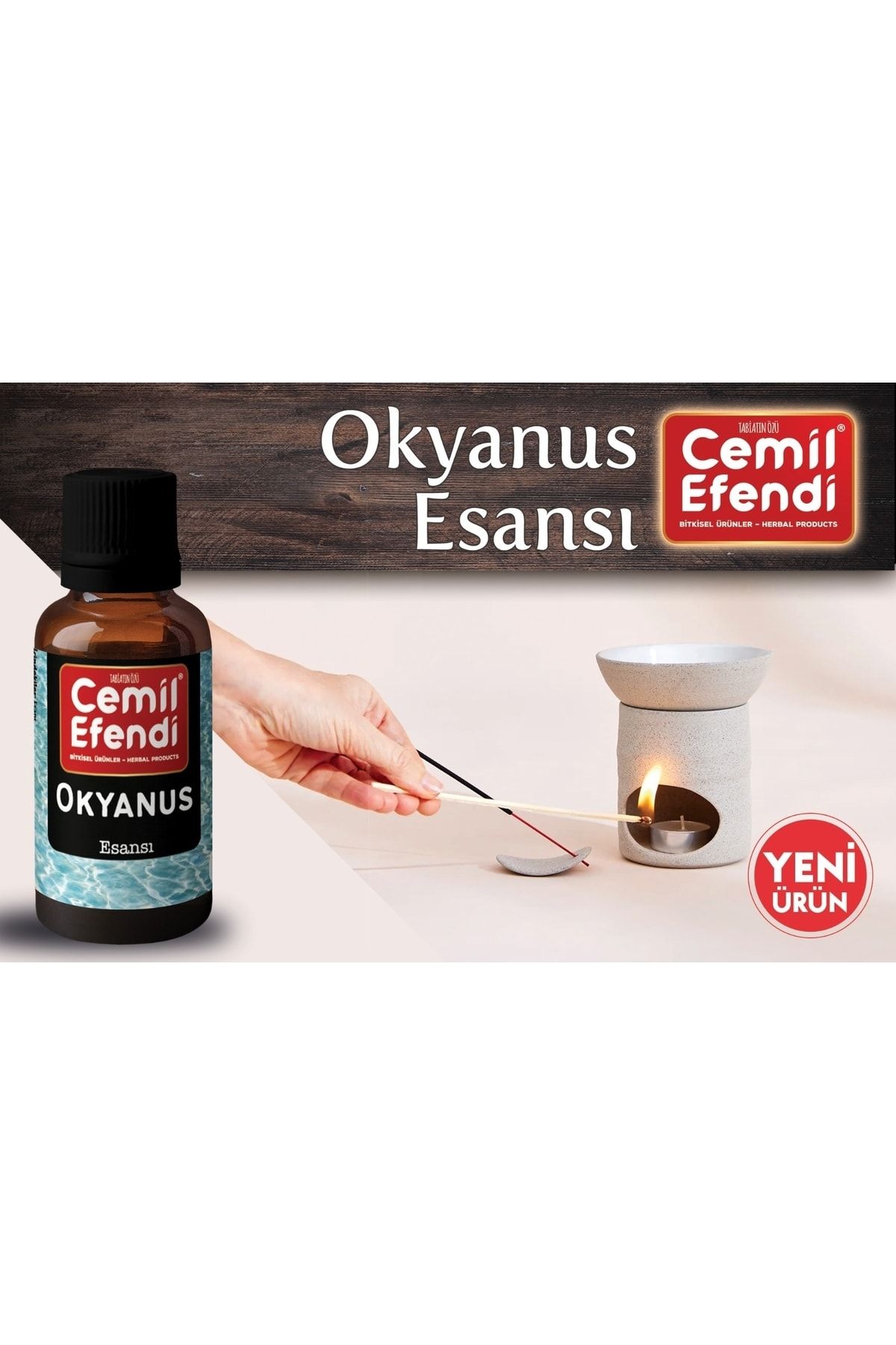 Cemil Efendi Uçucu Yağ Okyanus Esans Tütsü, Buhurdanlık 10 Ml