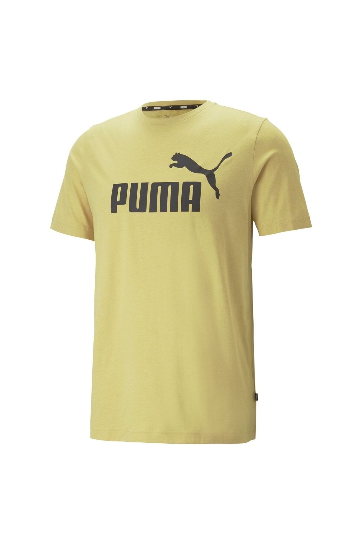 Puma Ess Heather Erkek Logo Tişört Sarı 58673640