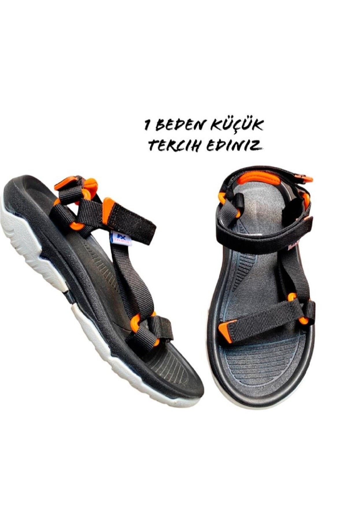ALTUNTAŞ Fx Kaymaz Taban Cırt Cırtlı Çocuk Spor Sandalet Modeli - Beyaz Siyah