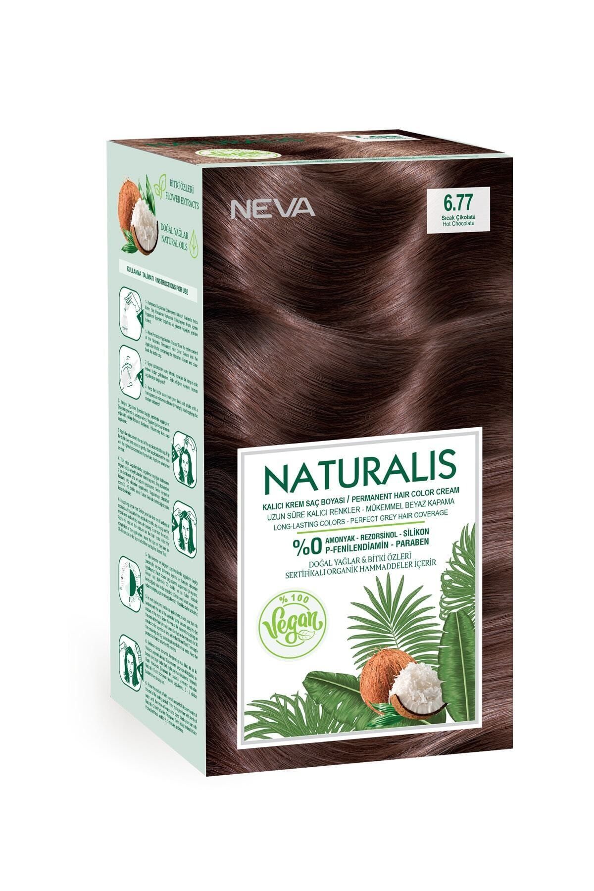 NEVA KOZMETİK Naturalis Saç Boyası 6.77 Sıcak Çikolata %100 Vegan