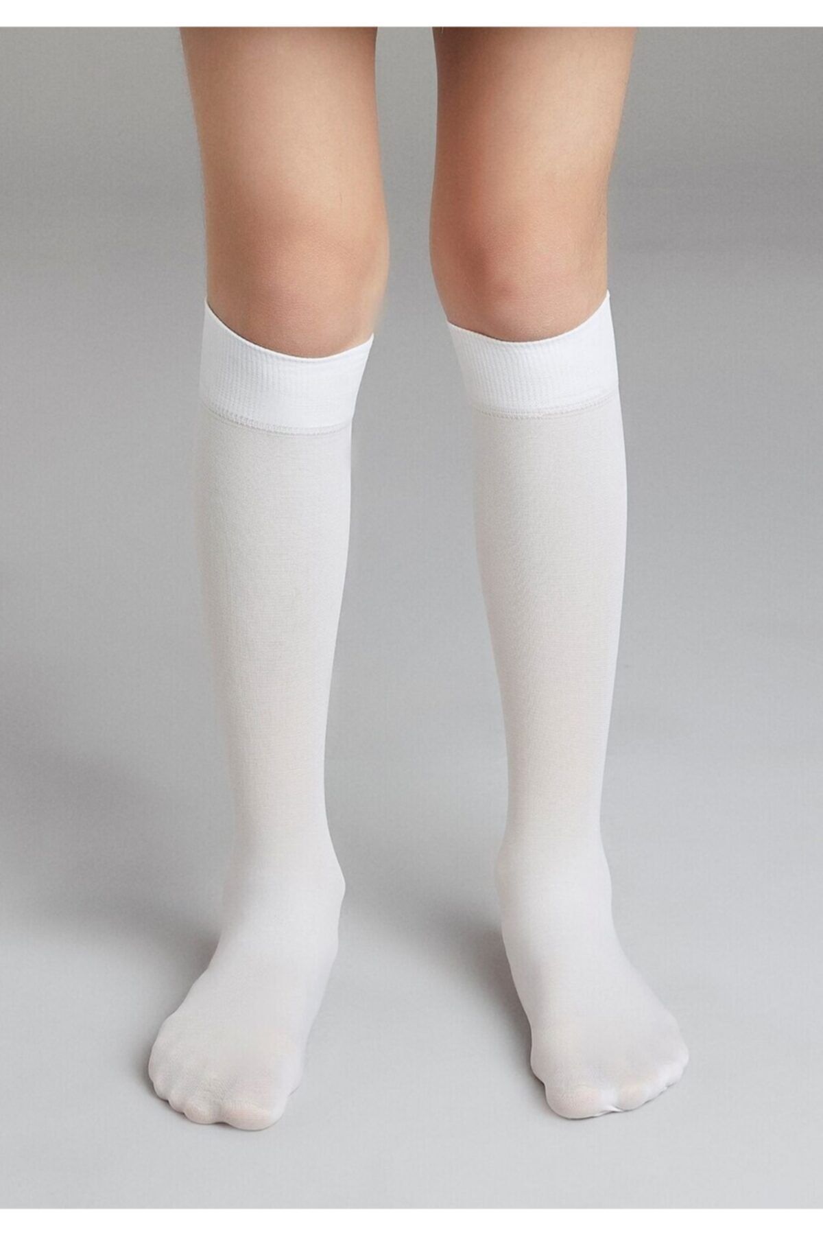Penti Çocuk Beyaz Mikro 40 Dizaltı Çorap 3'lü