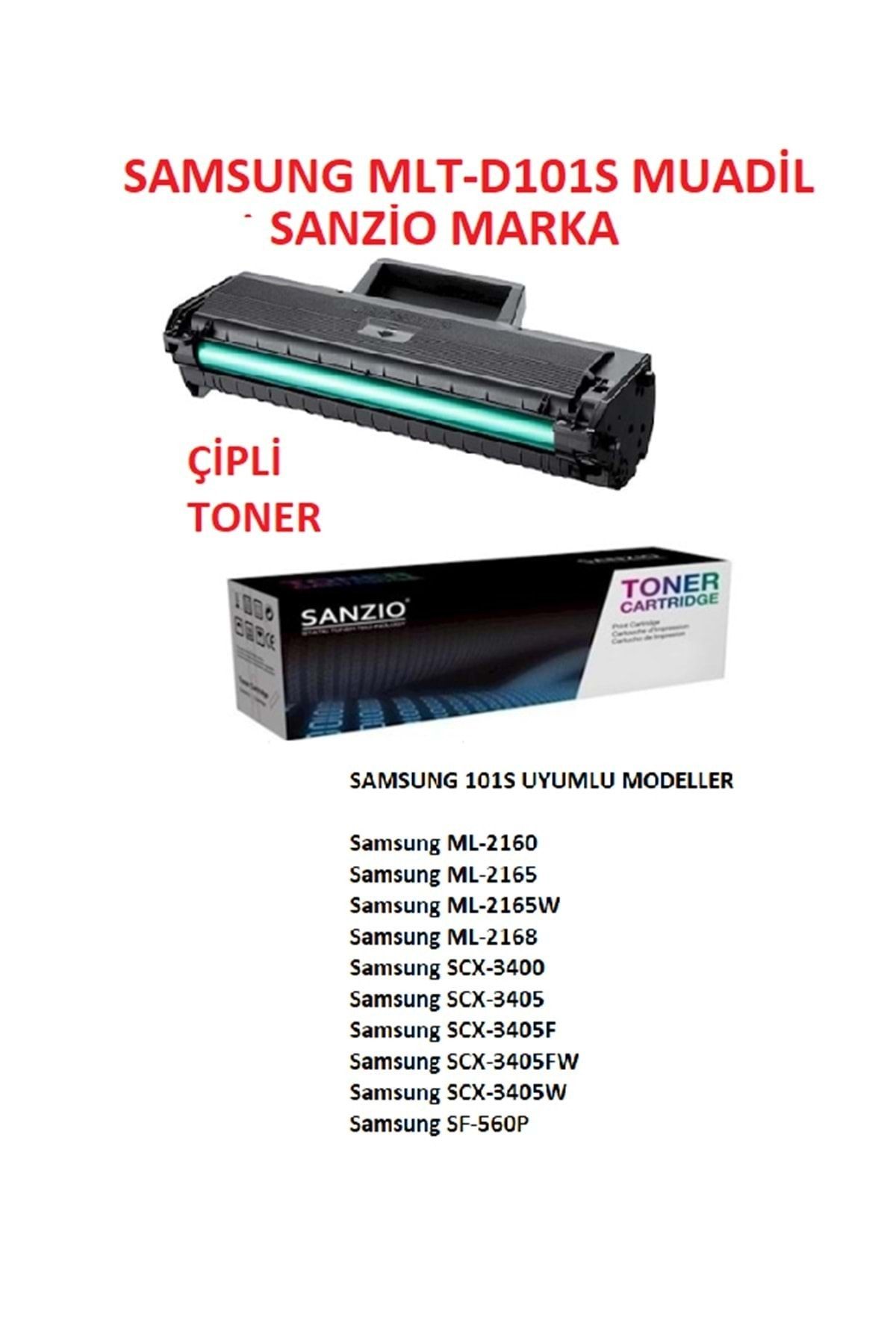 Sanzio Mlt-d101s / Samsung Ml-2165-scx-3405f Muadil Toner Çipli 101s