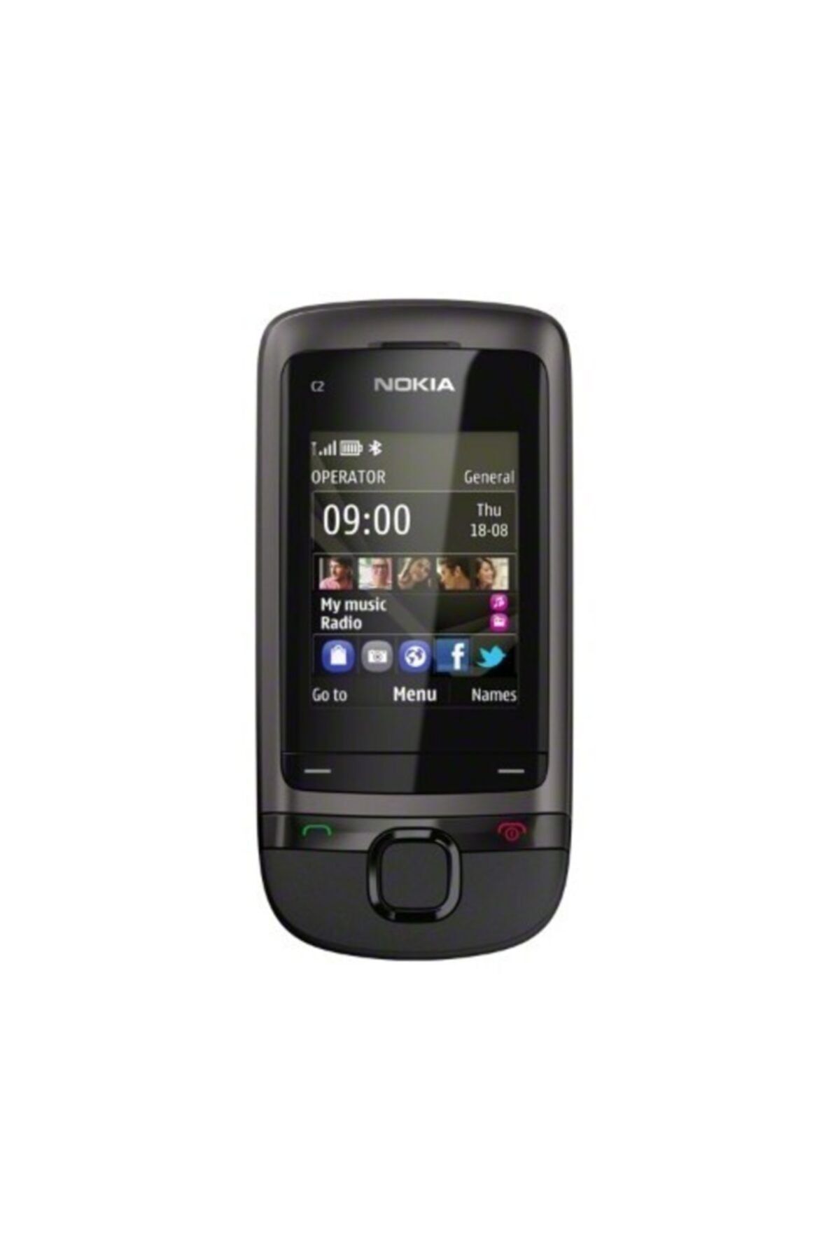 Nokia C2-05 (yenilenmiş) Tuşlu Kızaklı Cep Telefonu