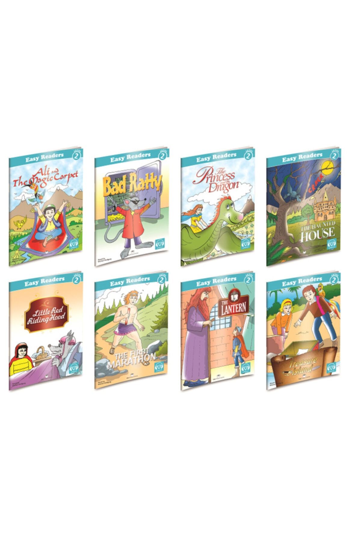 MK Publications Easy Readers -2 ( 2. Düzey ) ( 8 Adet ) Ingilizce Hikaye Seti Toplam 128 Sayfa. Çocuklar Için