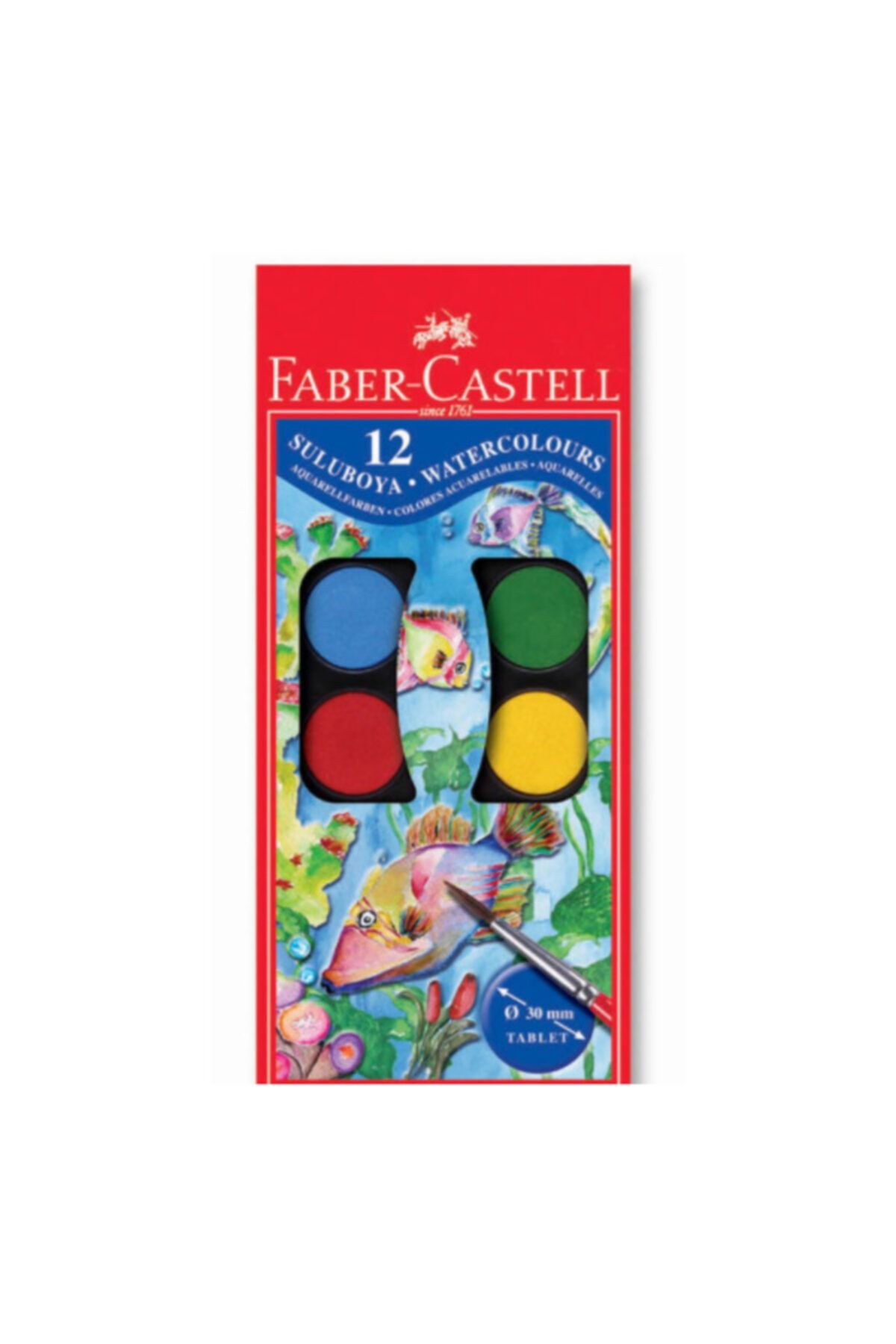 Faber Castell Faber Suluboya 12 Renk Büyük Boy