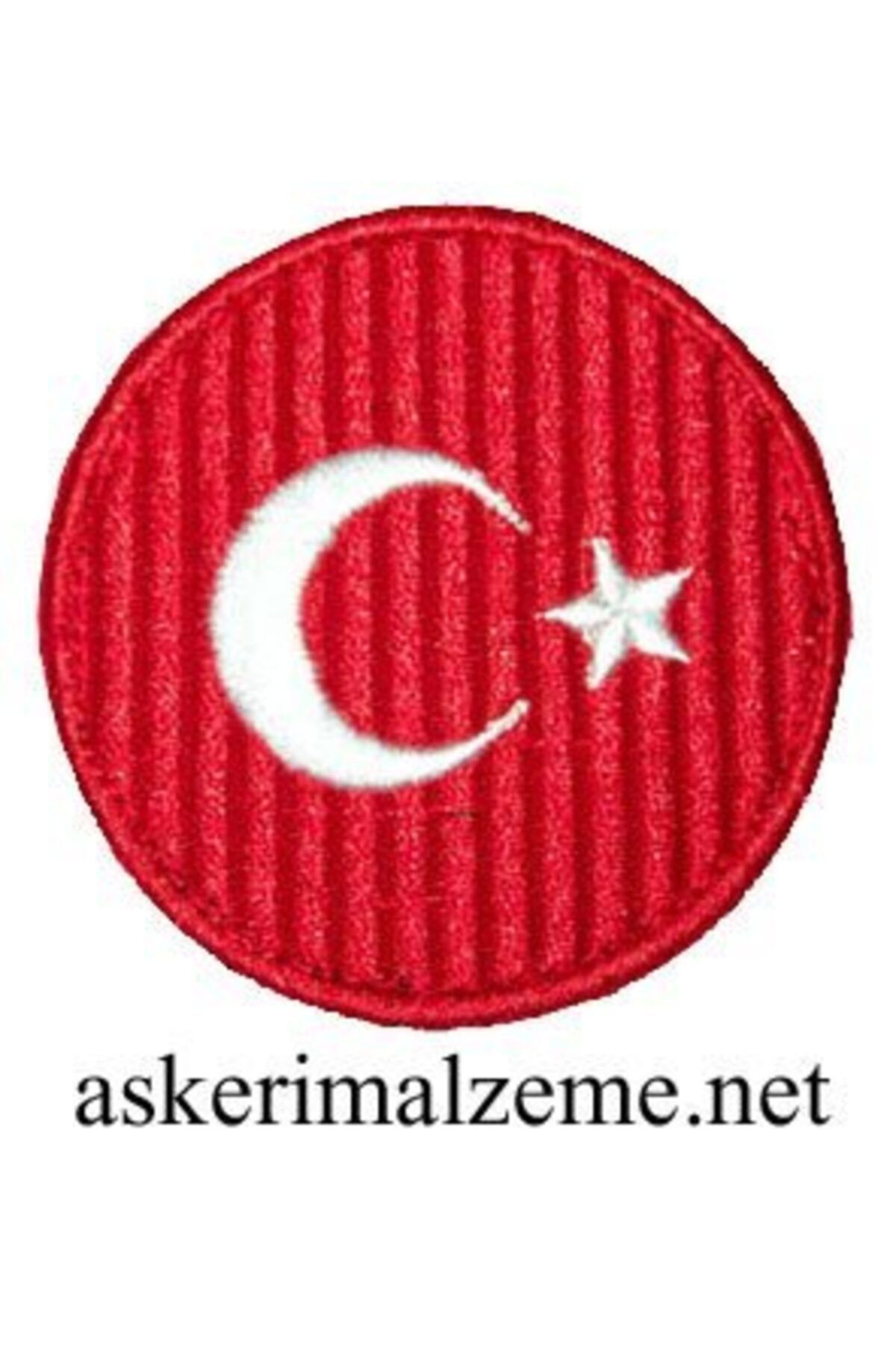 SİNGLE SWORD Türk Bayrağı Arması Yuvarlak Cırtlı Patch, Peç Model