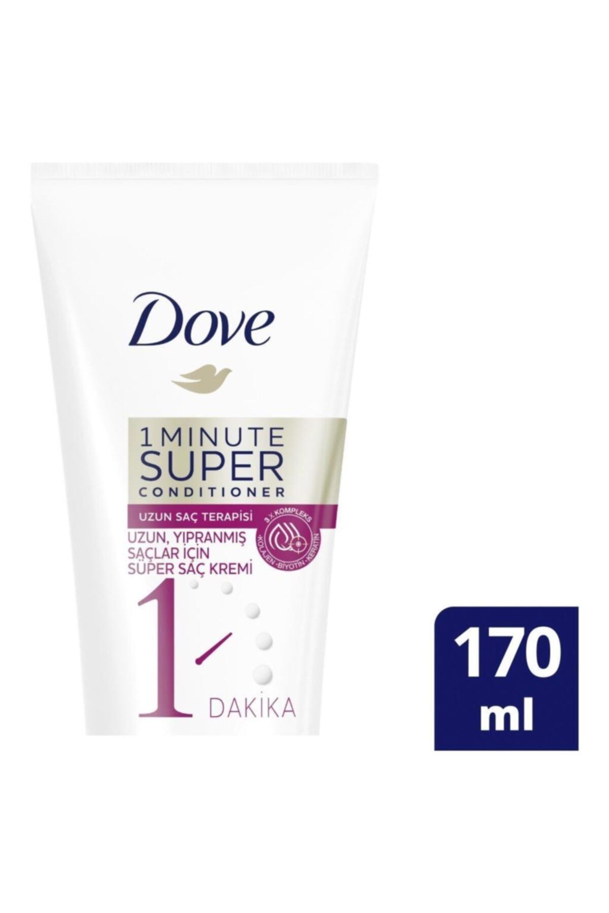 Dove Marka: 1 Dakika Uzun Saç Terapisi Süper Saç Bakım Kremi 170 Ml Kategori: Saç Kremi