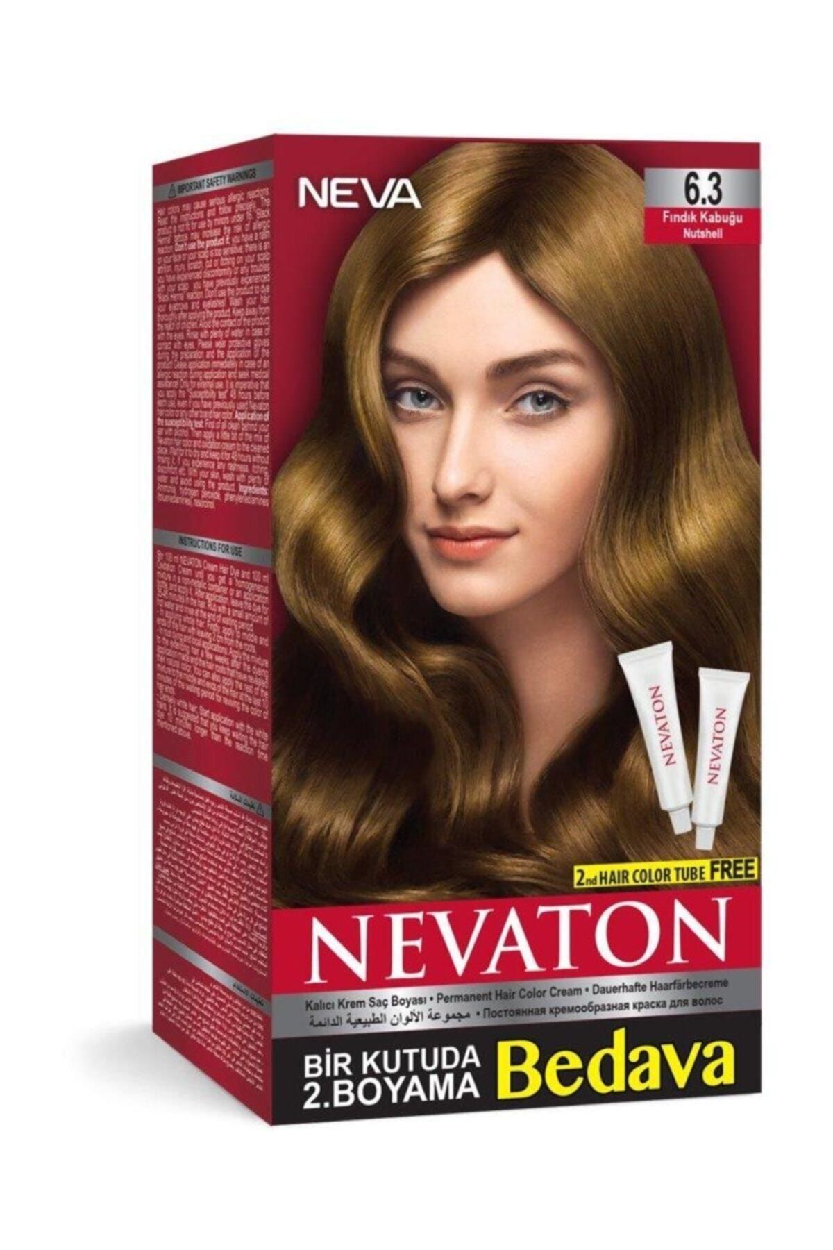 Nevaton Saç Boyası Bir Kutuda 2 Boyama 6.3 Fındık Kabuğu
