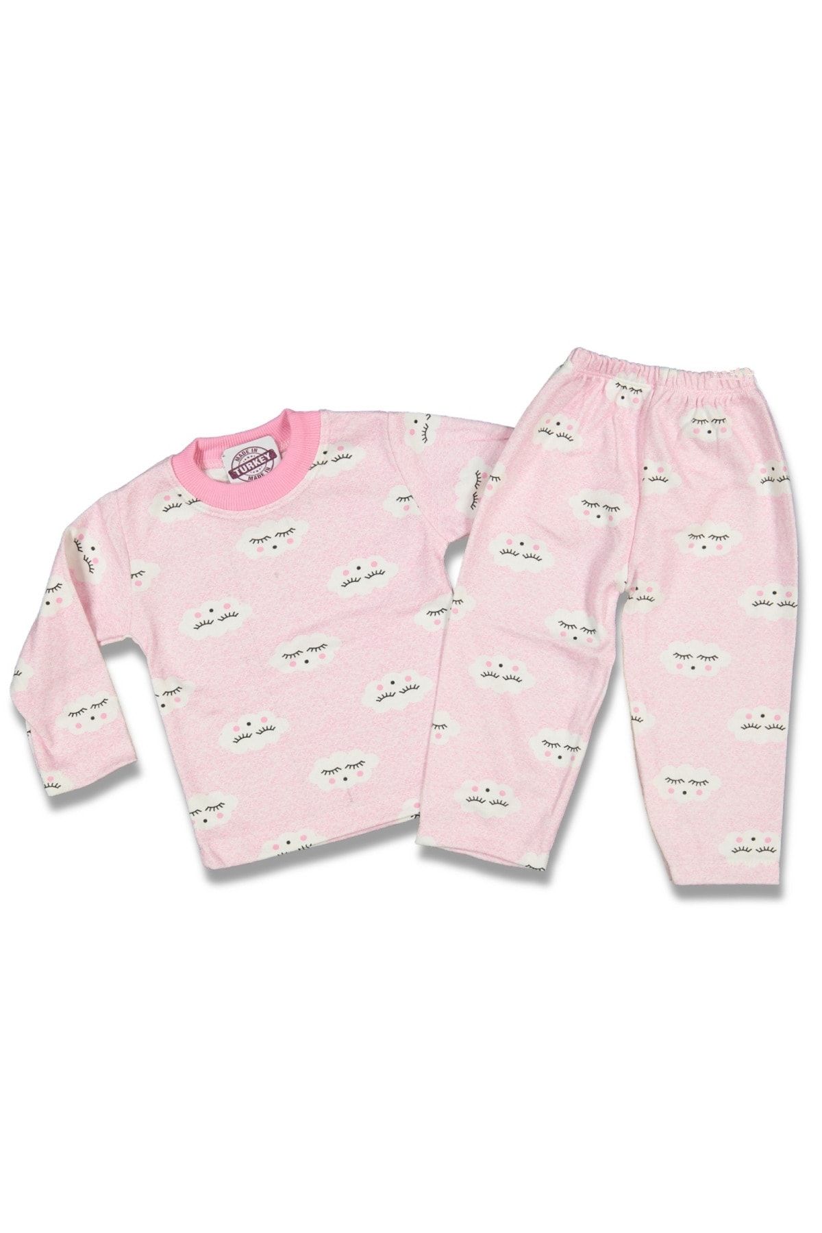 AyCaTa Kız Bebek Bulutlu Pijama Takımı