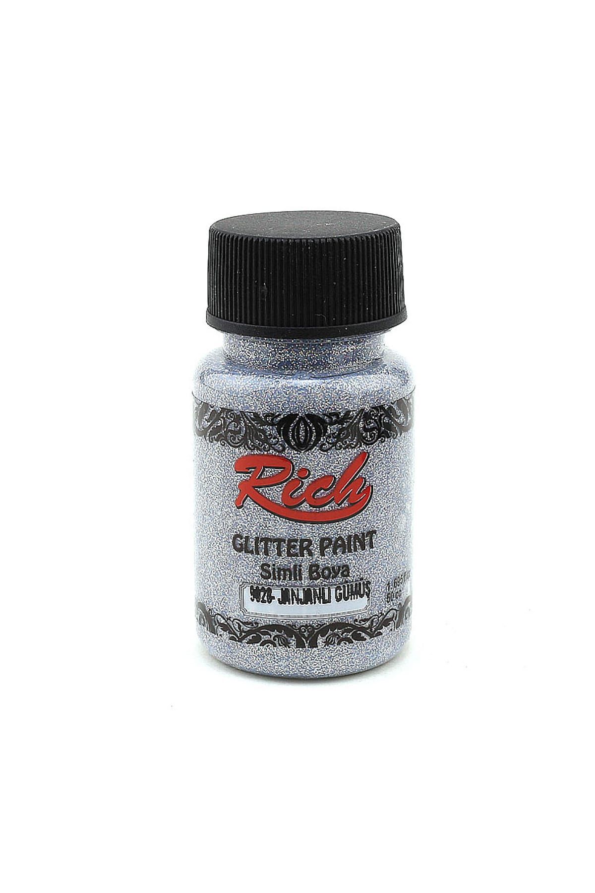 Rich Glitter Paint Simli Boya 50 cc. 9028 JANJANLI GÜMÜŞ