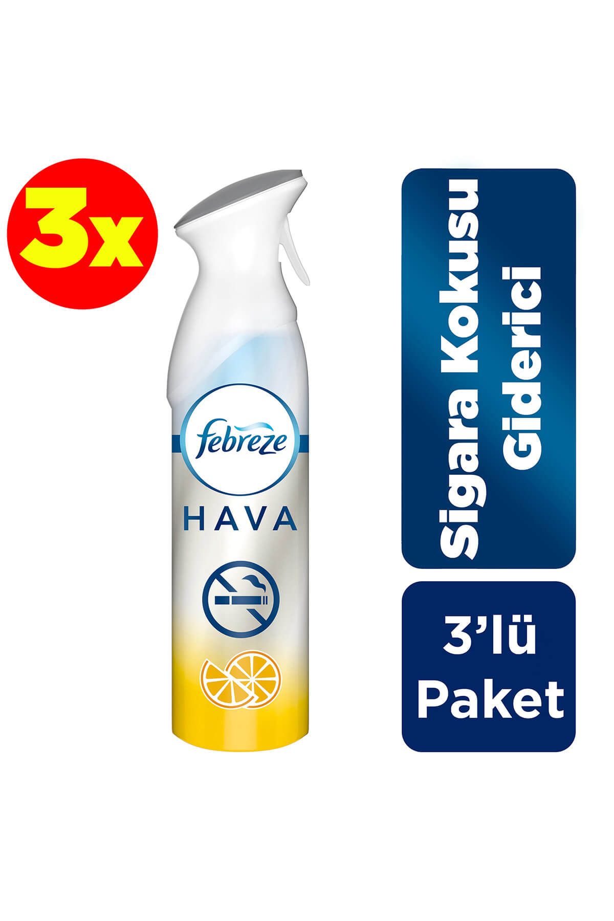 Febreze Hava Ferahlatıcı Sprey Oda Kokusu Sigara Kokusu Önleyici 300 ml - 3'lü Paket