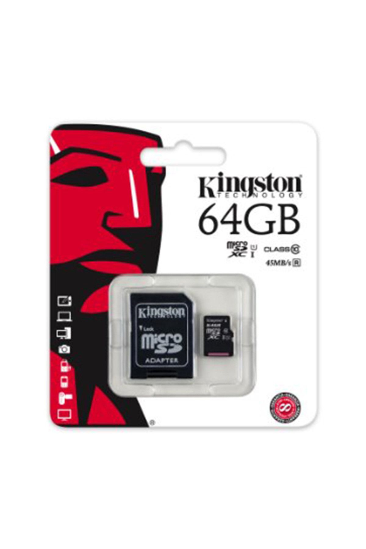 Kingston 64GB MicroSD CL10 SDC10G2/64GB KINGSTON