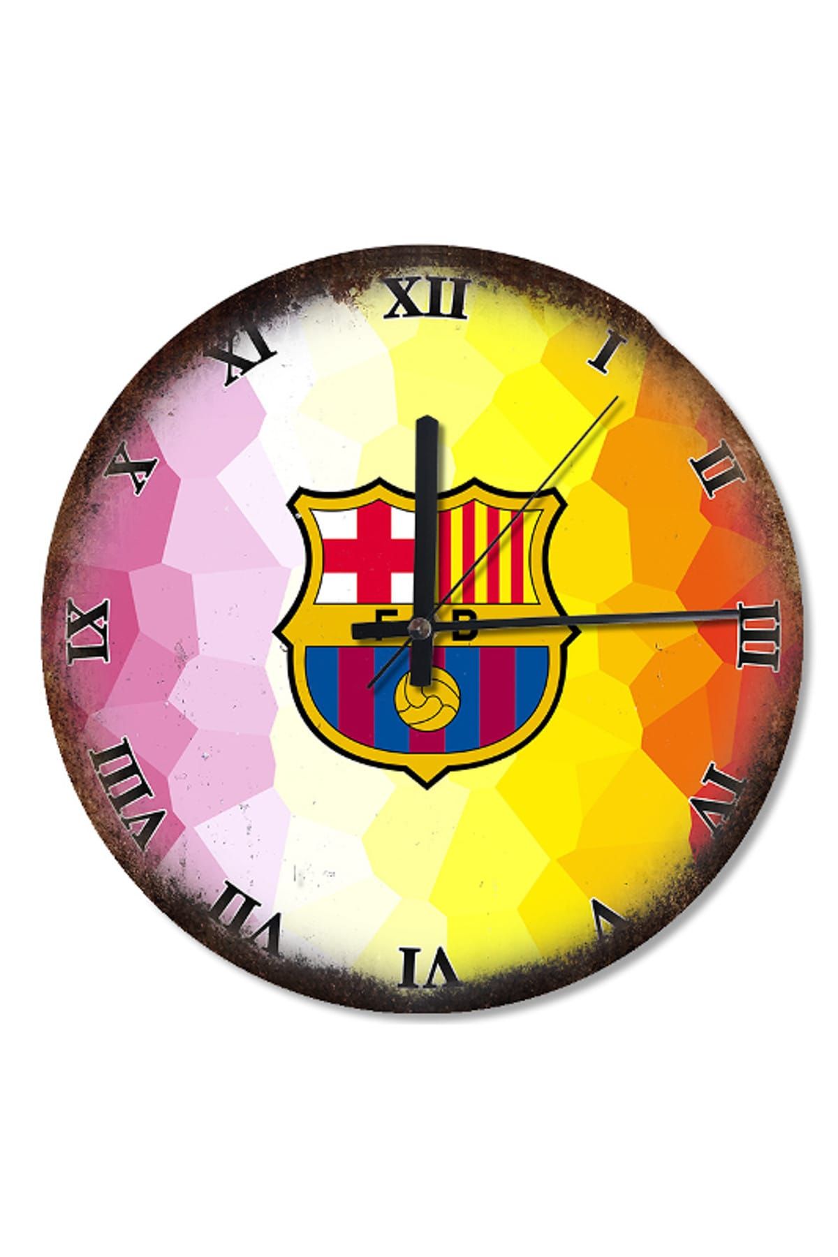 Cakatablo 30 Cm Çap FC Barcelona Arması Analog Duvar Saati