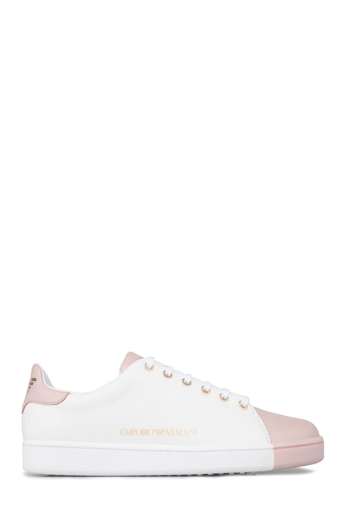 Emporio Armani Beyaz-Pudra Kadın Ayakkabı X3X061 XL815 C992