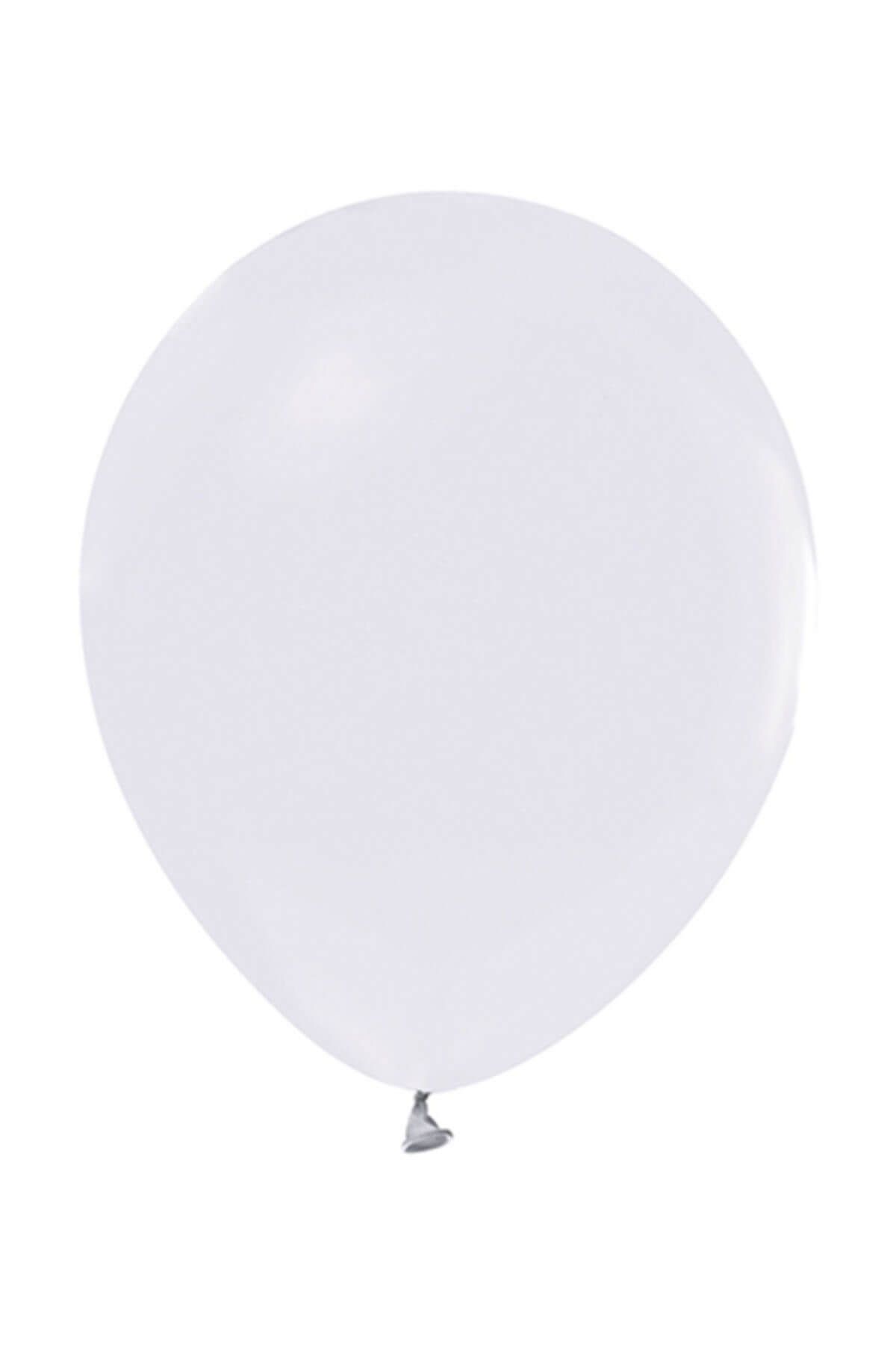 Partibulutu Metalik Beyaz Balon