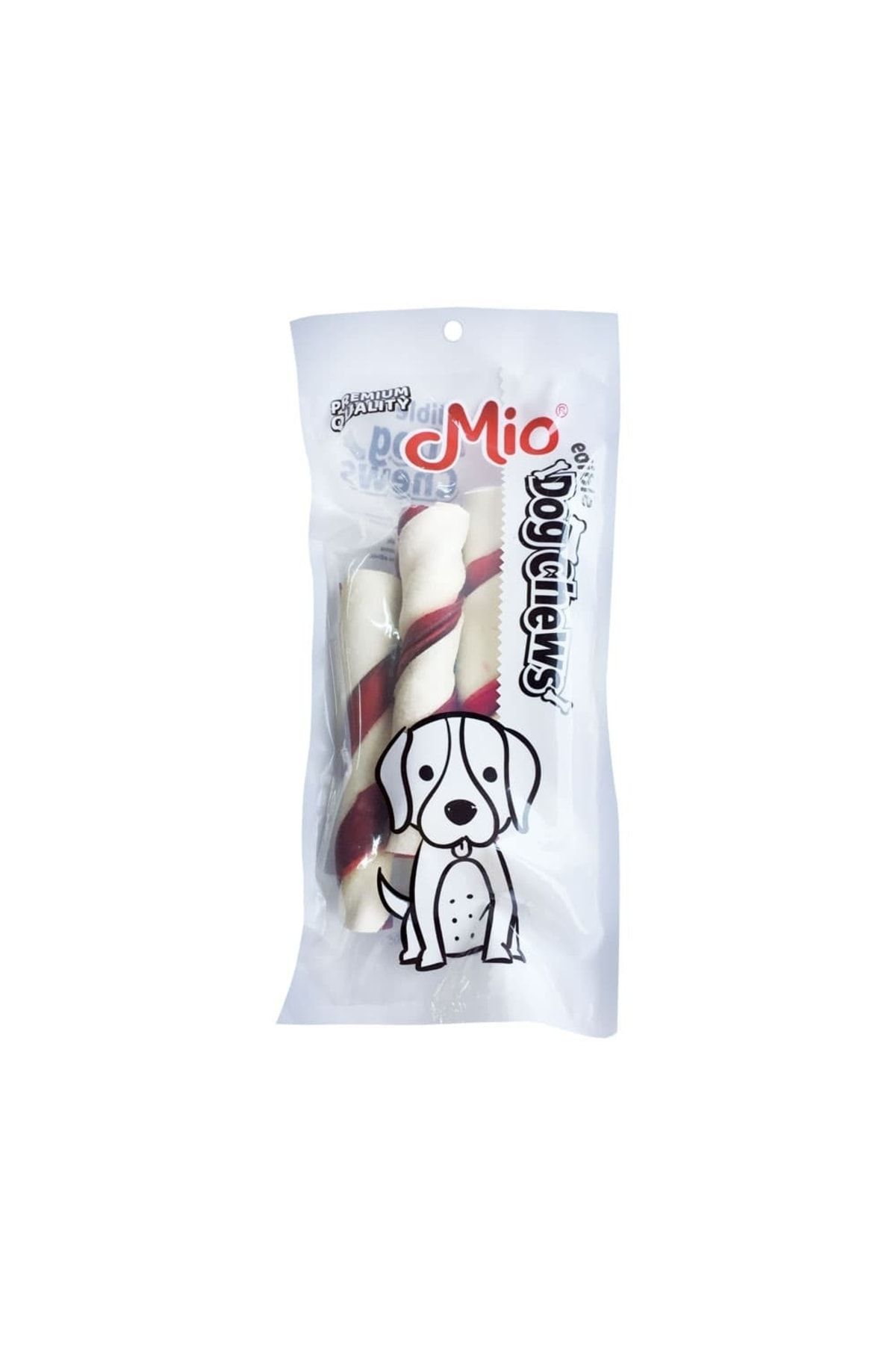 Mio Premium Quality Renkli Burgu Çubuk Ödül Kemiği 5'li Köpekler Için Çiğneme Ürünü 12 Cm - 25 Gr