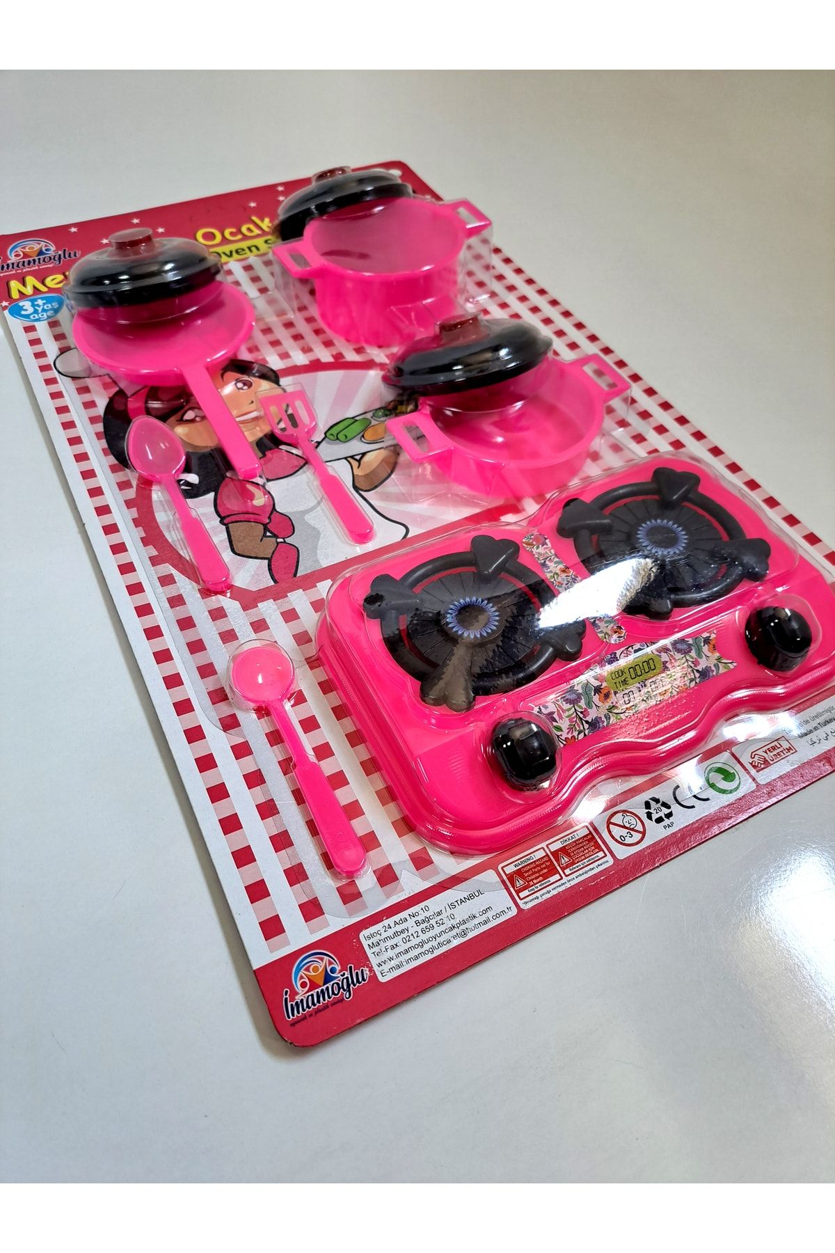ALYTOYS Mutfak Seti Evcilik Oyunu Kız Oyuncakları Aşçı Yemek Pişirme 27x48cm 9 Parça