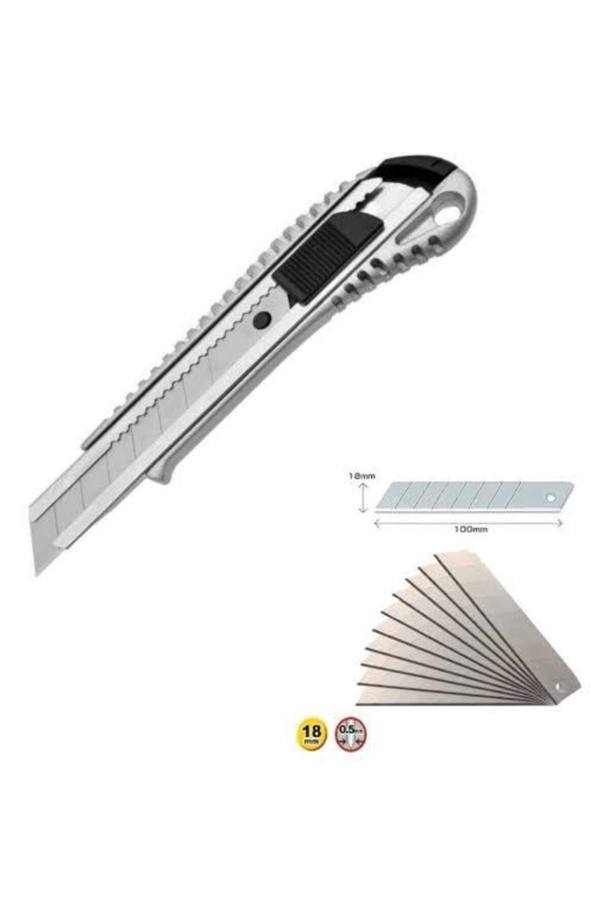 UGR Metal Falçata Maket Bıçağı + 10 Adet Yedek Uç